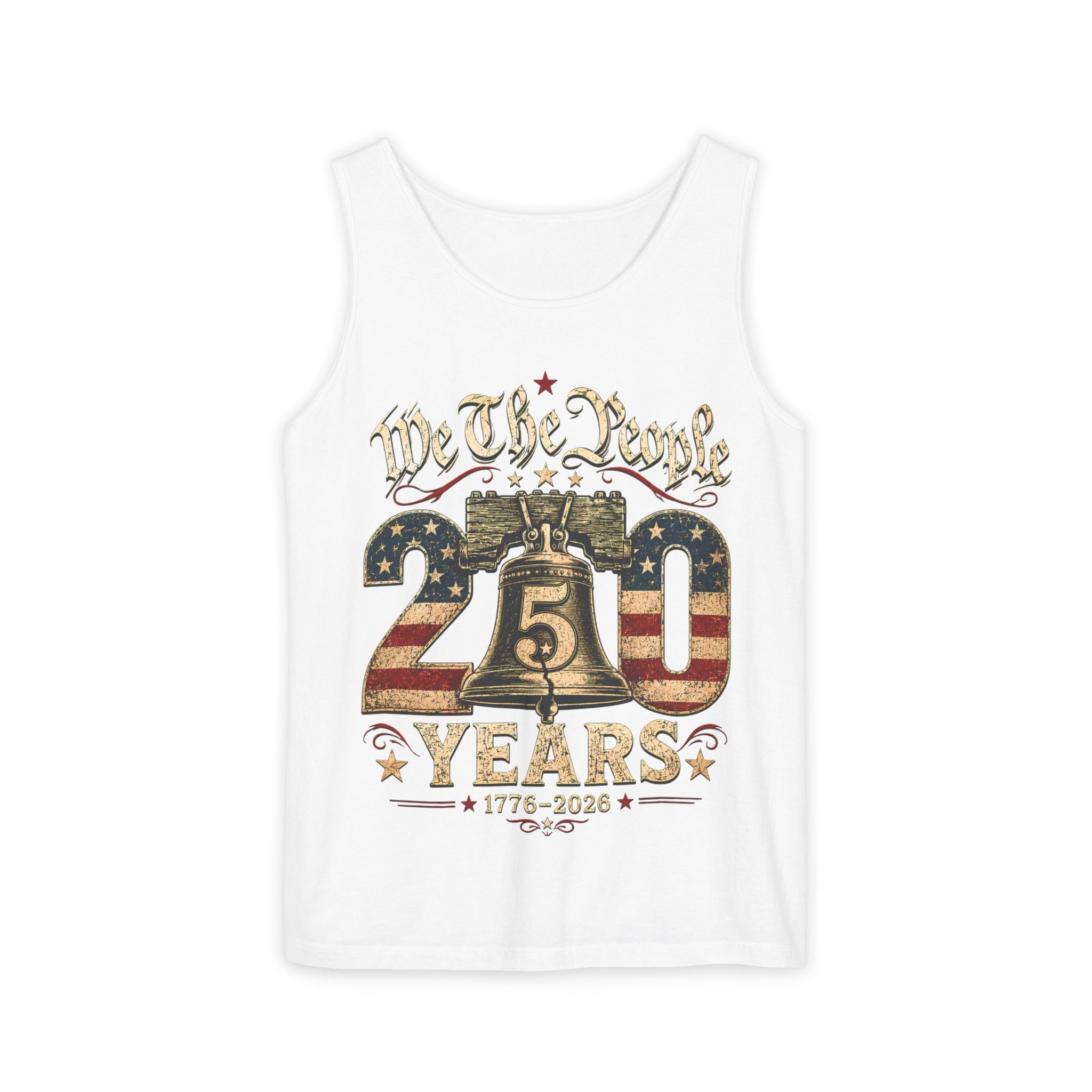 We The People 250 Years Shirt, 1776 2026 Patriotic Tank Top, America 250th Anniversary Tee, Liberty Bell Fourth of July Shirt