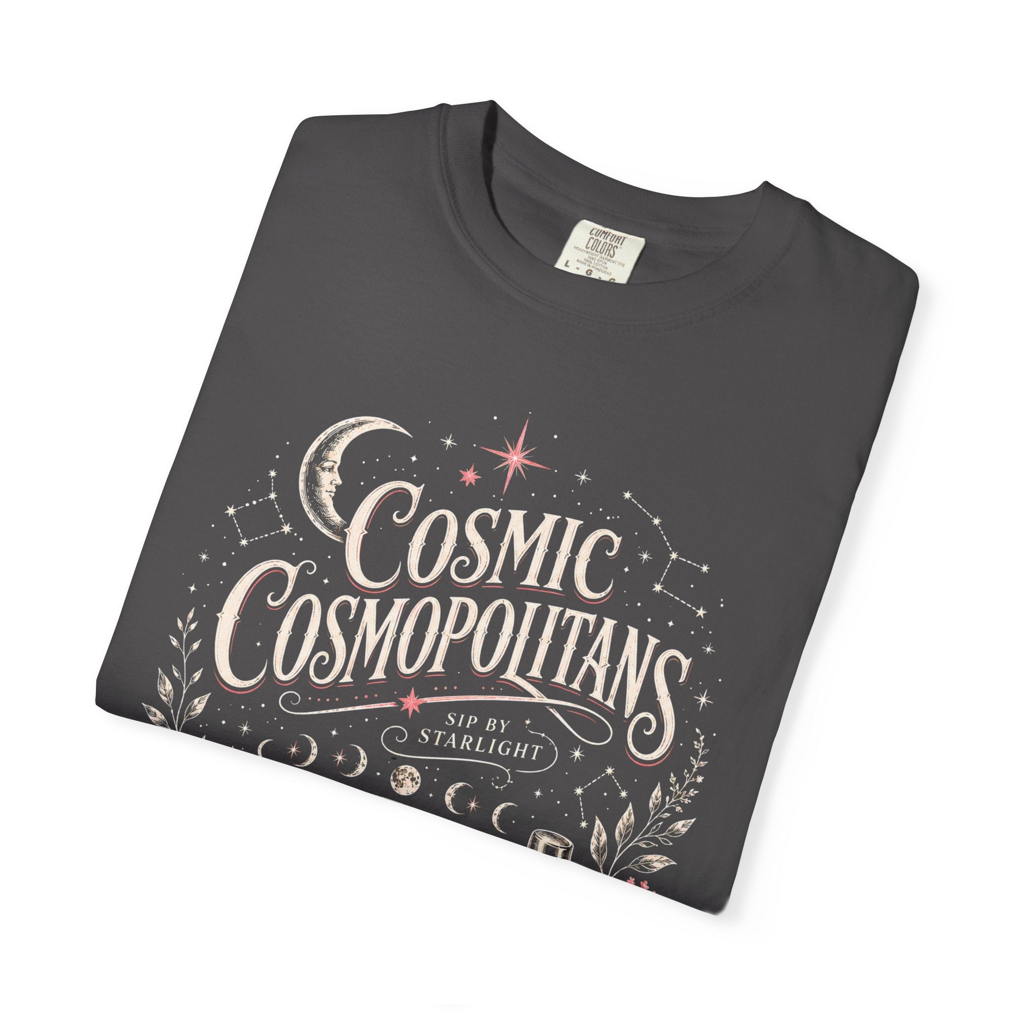 Cosmic Cosmopolitans Shirt, Celestial Cocktail Tee, Girls Night Out Shirt, Martini Lover Gift, Astrology Cocktail Shirt, Vintage Bar Tee