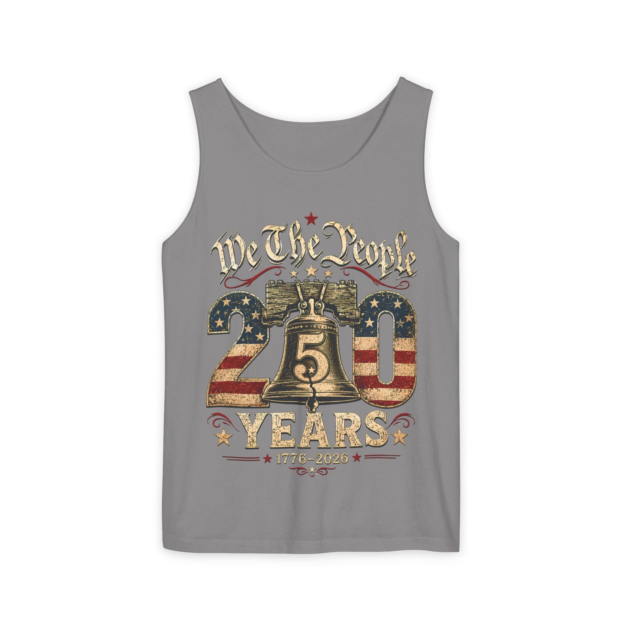 We The People 250 Years Shirt, 1776 2026 Patriotic Tank Top, America 250th Anniversary Tee, Liberty Bell Fourth of July Shirt
