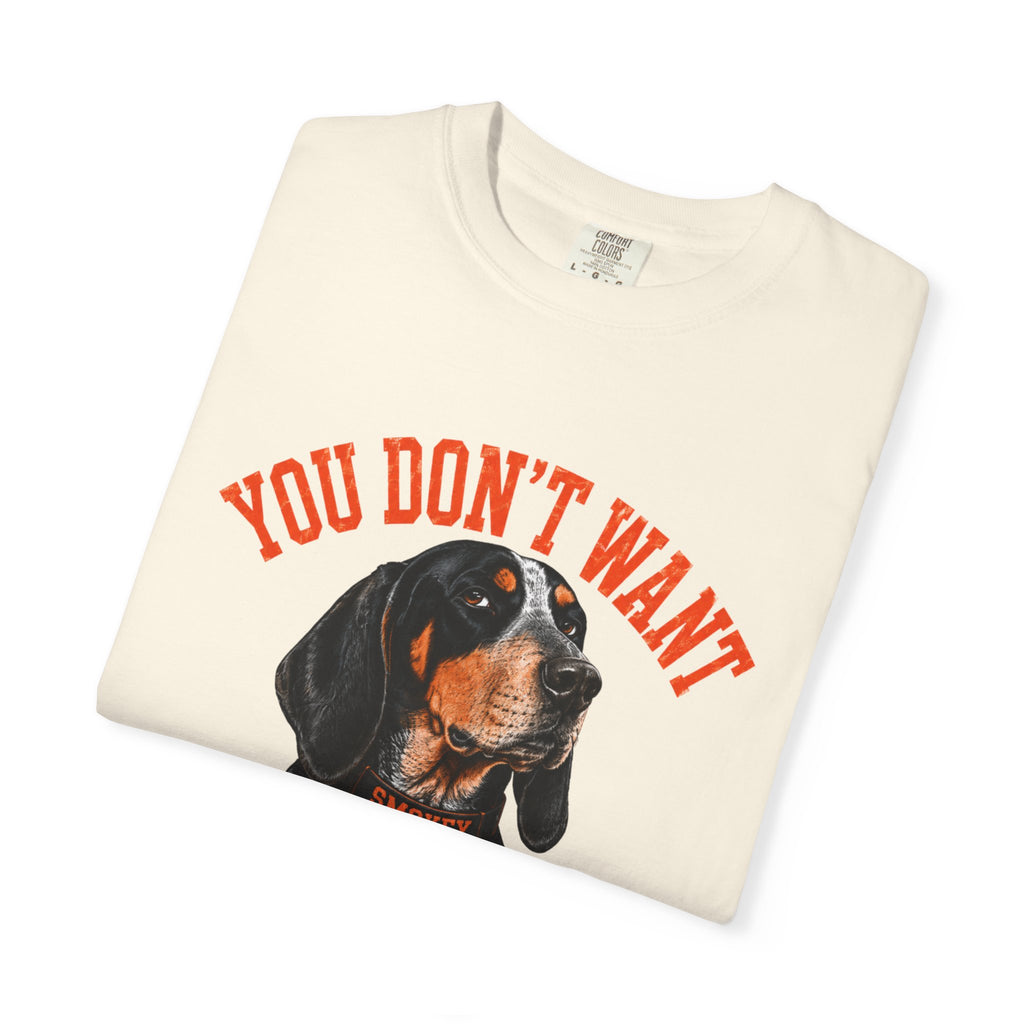 You Don't Want No Smoke Shirt, Smokey Dog Tennessee Football Fan Tee, Orange Game Day Shirt, Coonhound Tailgate Shirt, Vols Inspired Tee