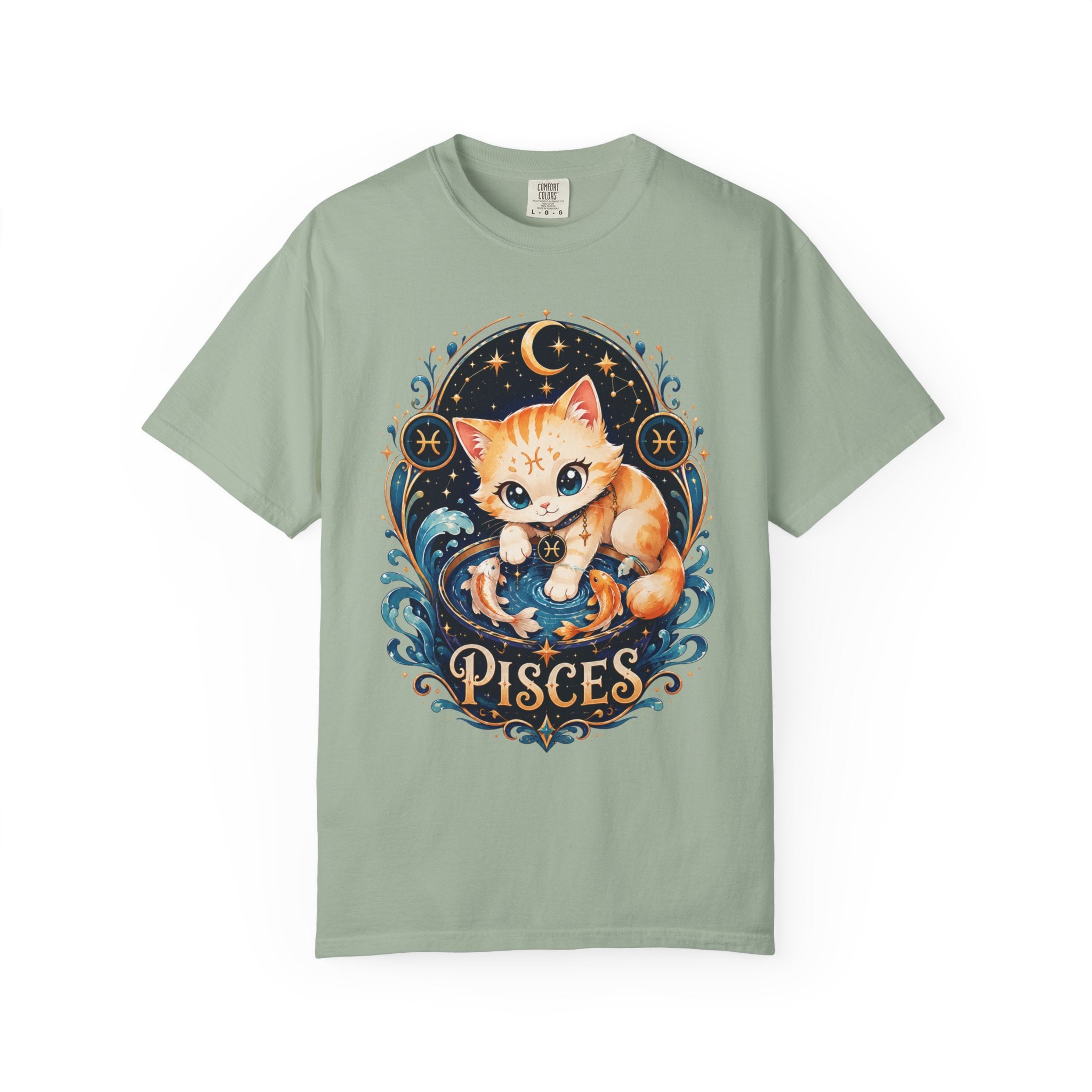 Pisces Cat Shirt, Cute Zodiac Kitty Tee, Astrology Cat Shirt, Pisces Gift, Kawaii Cat Lover Shirt, February March Birthday Tee