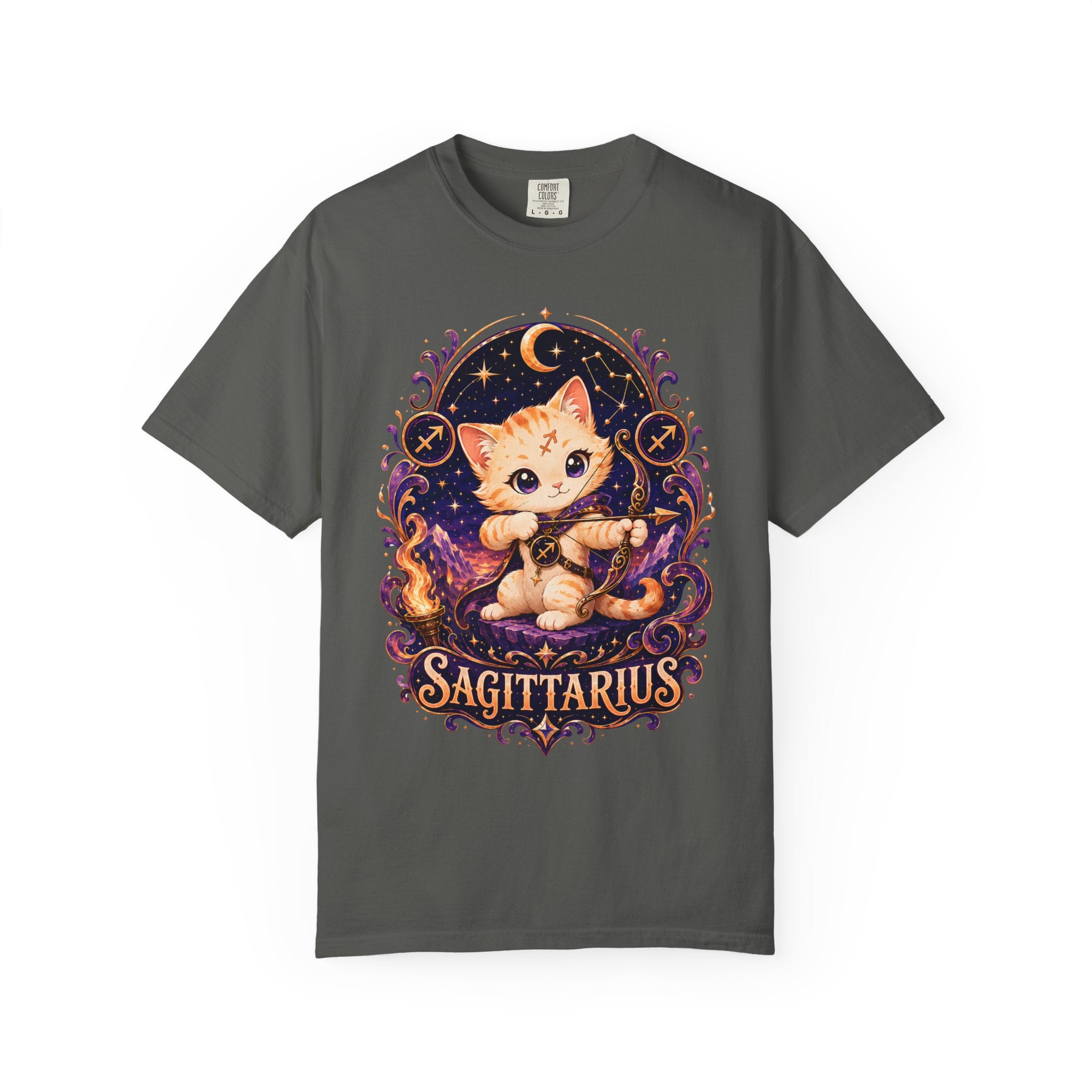 Sagittarius Zodiac Cat T-shirt | Astrological Cat Constellation Tee, Sagittarius TShirt