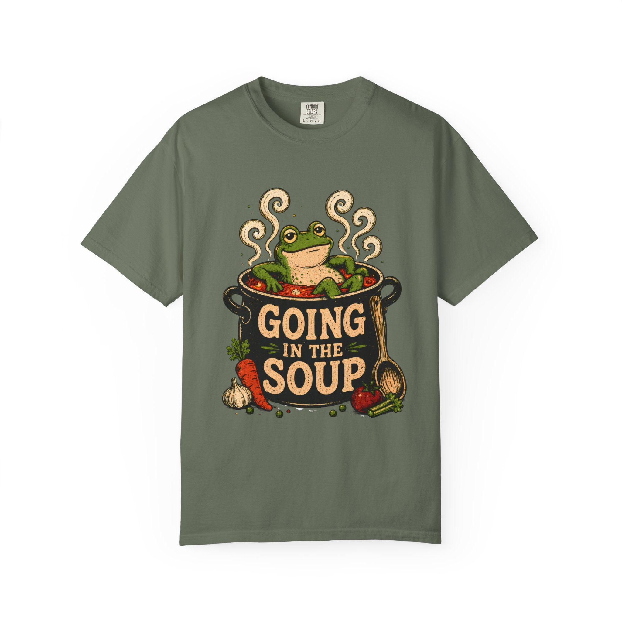 Going In The Soup Frog Shirt, Funny Frog Meme Tee, Weird Animal Shirt, Comfort Colors Frog Shirt, Cottagecore Humor Tee, Soup Lover Gift
