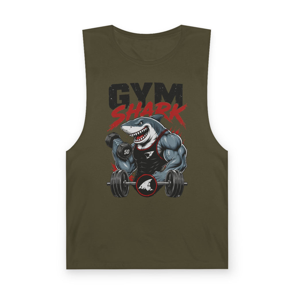Shark Mode Gym Tank Top, Funny Workout Tank, Bodybuilding Shark Shirt, Weightlifting Muscle Tank, Fitness Gift for Men, Gym Lover Tank
