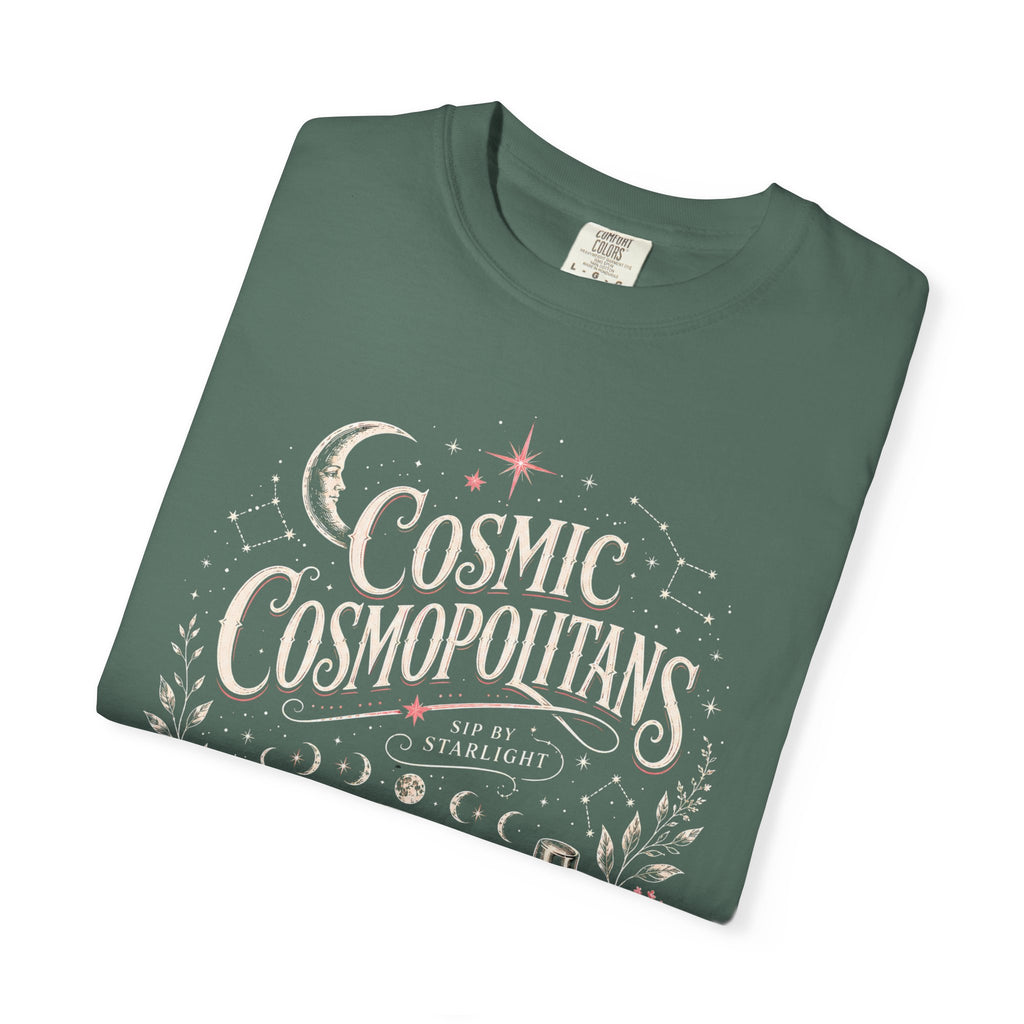 Cosmic Cosmopolitans Shirt, Celestial Cocktail Tee, Girls Night Out Shirt, Martini Lover Gift, Astrology Cocktail Shirt, Vintage Bar Tee