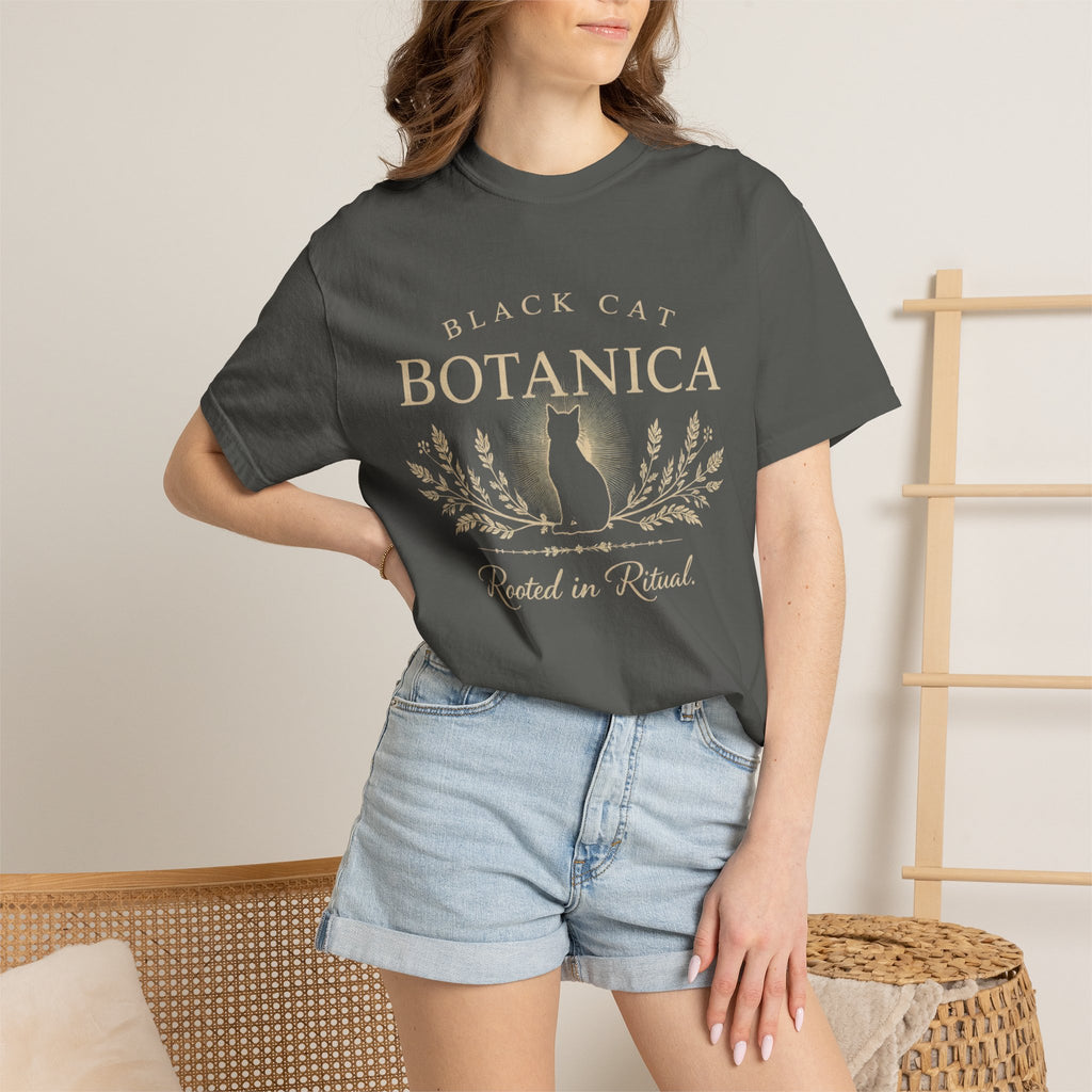 Black Cat Botanica Logo Tee Rooted in Ritual