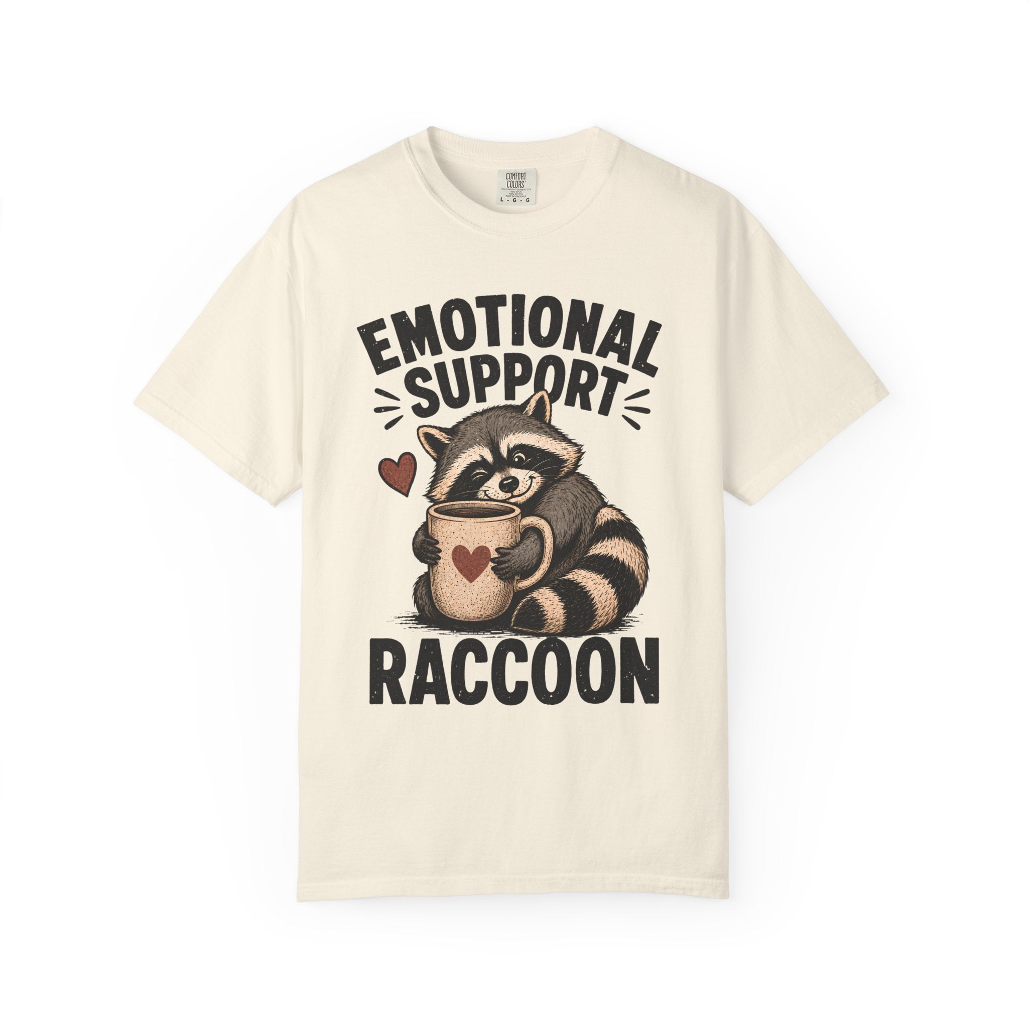 Emotional Support Raccoon Shirt, Funny Raccoon Mug Tee, Cute Animal Meme Shirt, Weird Cottagecore Animal Shirt, Cozy Raccoon Gift