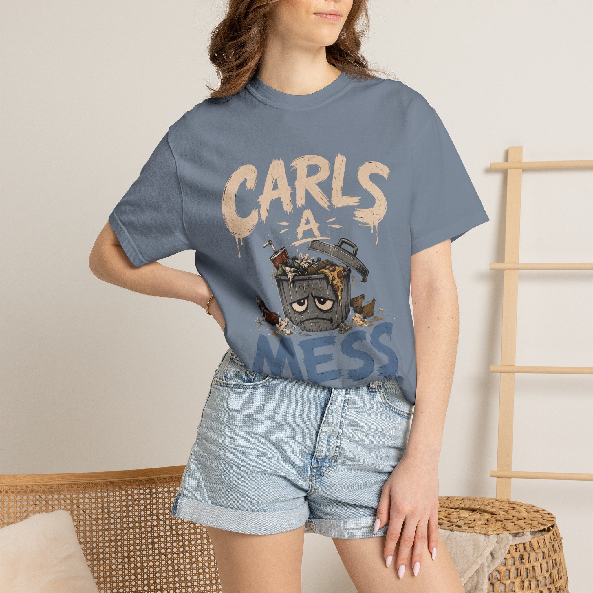 Carls a Mess Shirt,  Funny Sarcastic Graphic Tee , Unisex Comfort Fit Humor TShirt, Gift for Friends, Chaos Lover Shirt