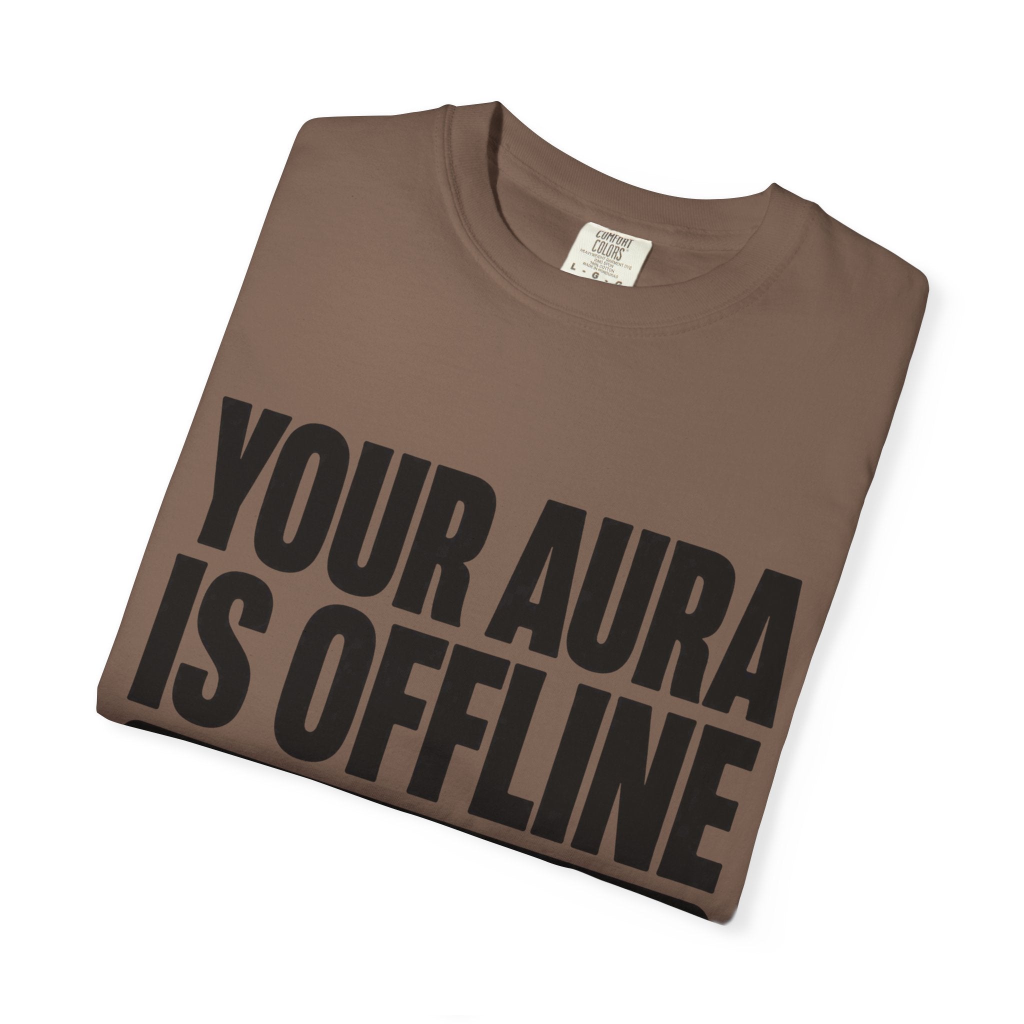 Your Aura Is Offline Shirt, Funny Mindfulness T-Shirt, Trendy Aura Points Tee, Mental Health Humor Shirt, Reboot Your Vibe Tee