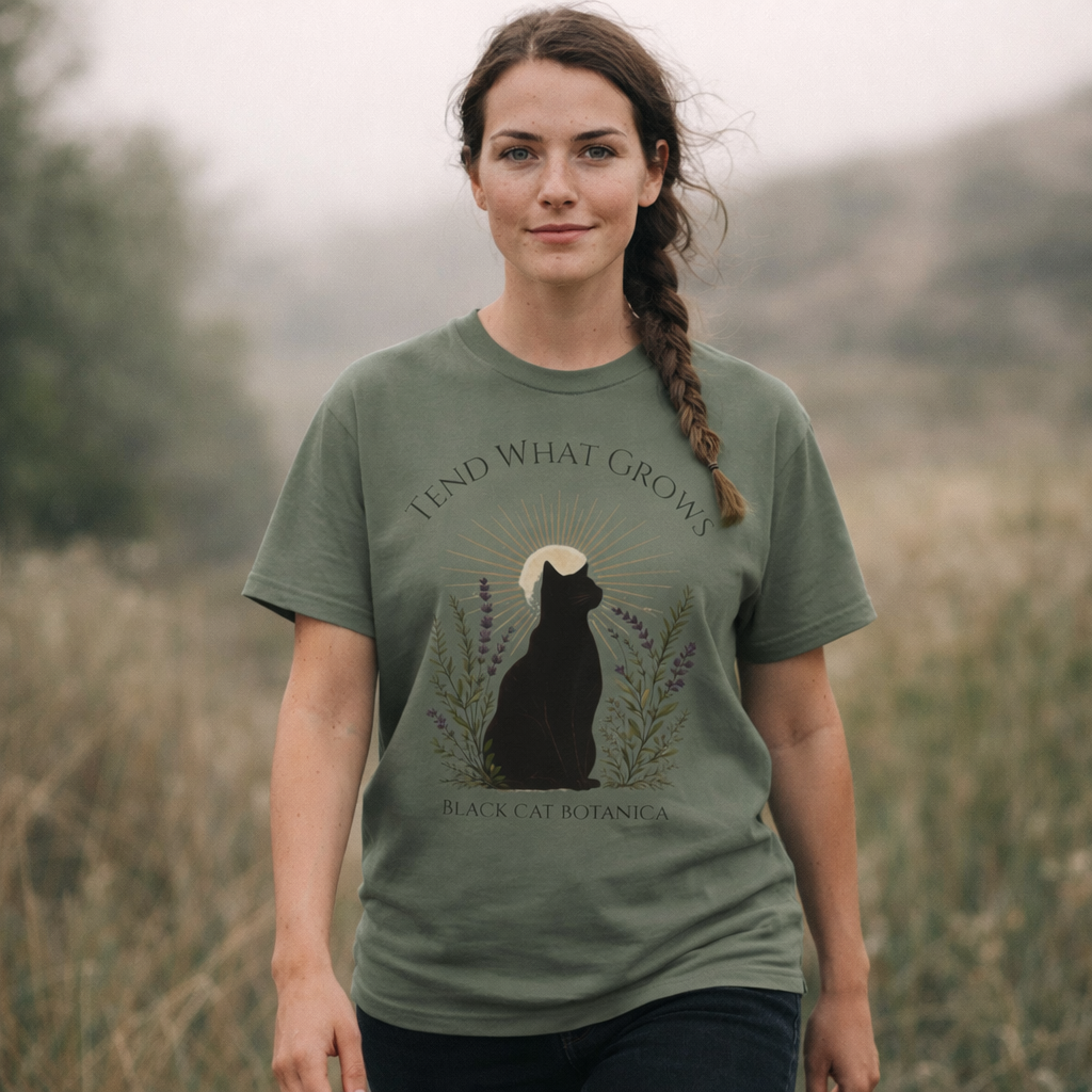 A botanical ritual-inspired shirt for slow living and everyday wear.