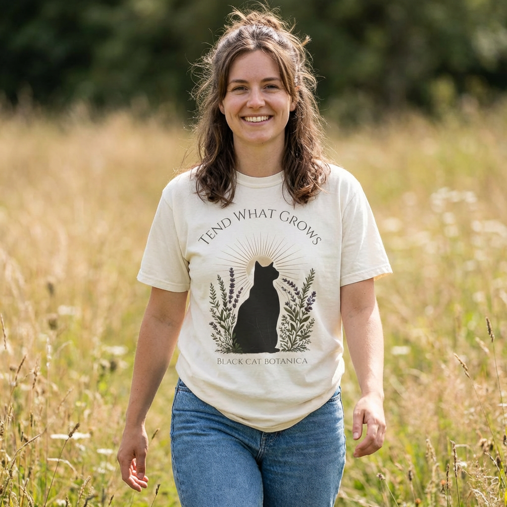 A botanical ritual-inspired shirt for slow living and everyday wear.