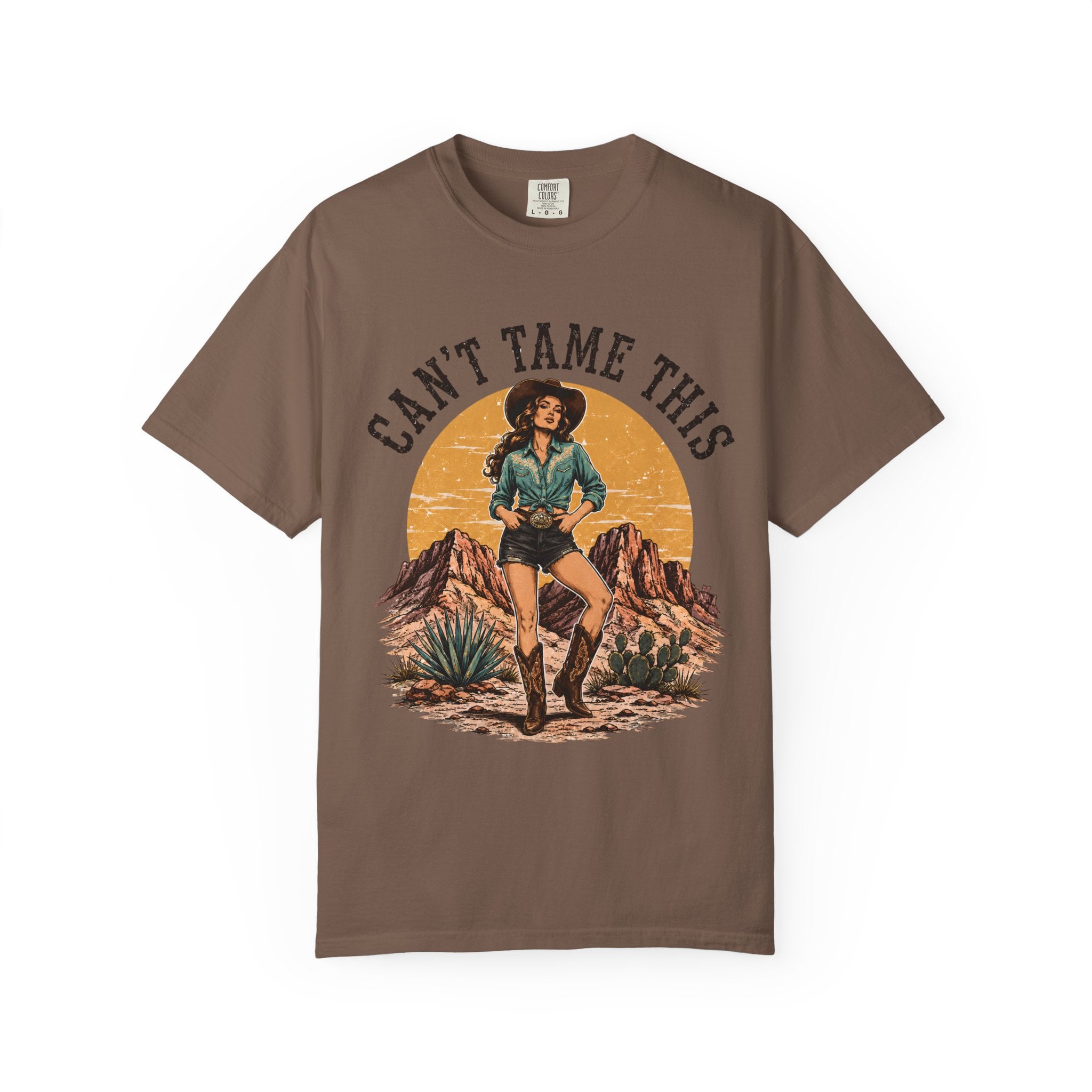 Cant Tame This Shirt, Western Cowgirl Tee, Desert Cowboy Boot Shirt, Retro Western Graphic Tee, Rodeo Cowgirl Shirt, Country Girl TShirt