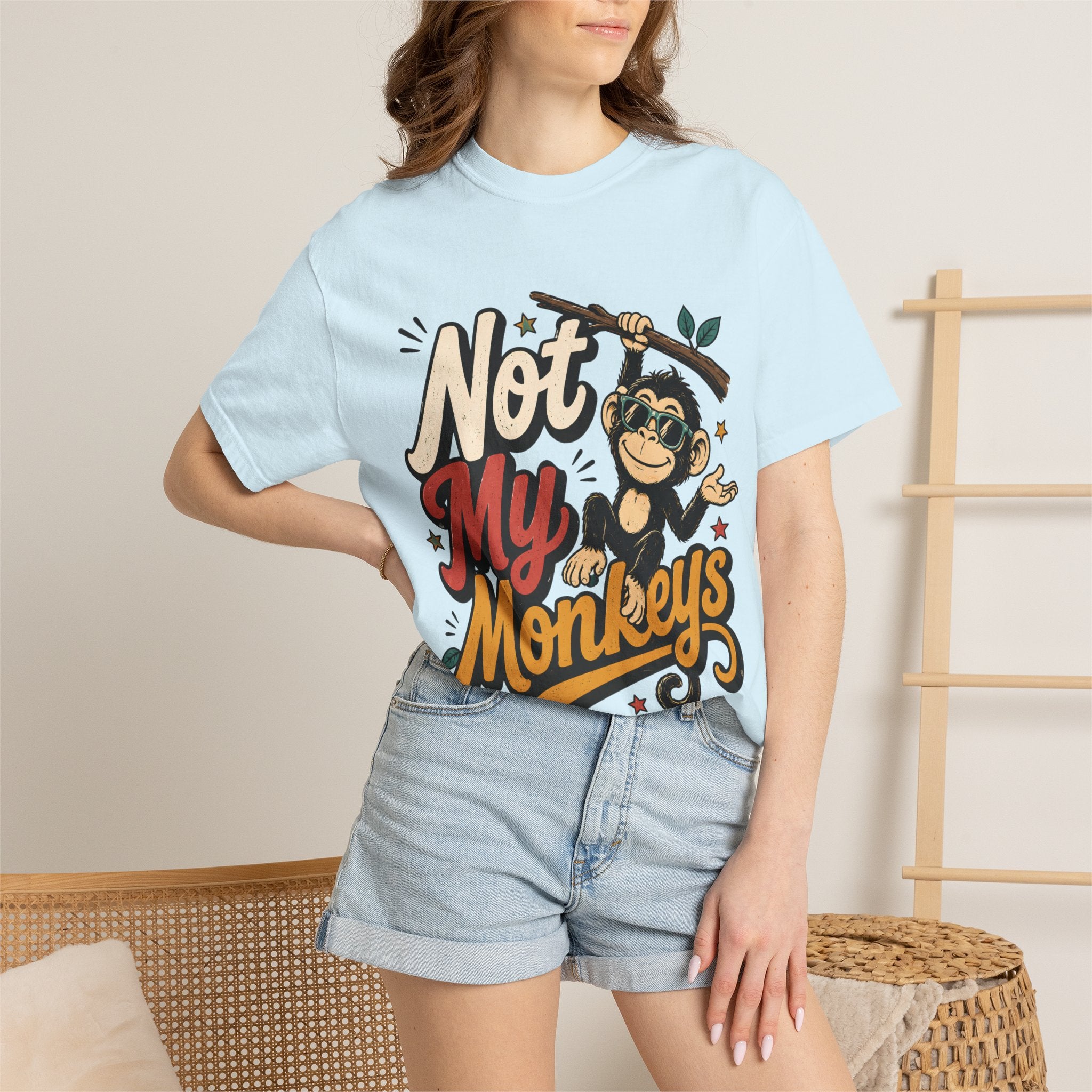 Not My Monkeys Not My Circus Shirt, Funny Monkey Graphic Tee, Comfort Colors Tee, Sarcastic Circus Tee, Oversized Boxy Tee