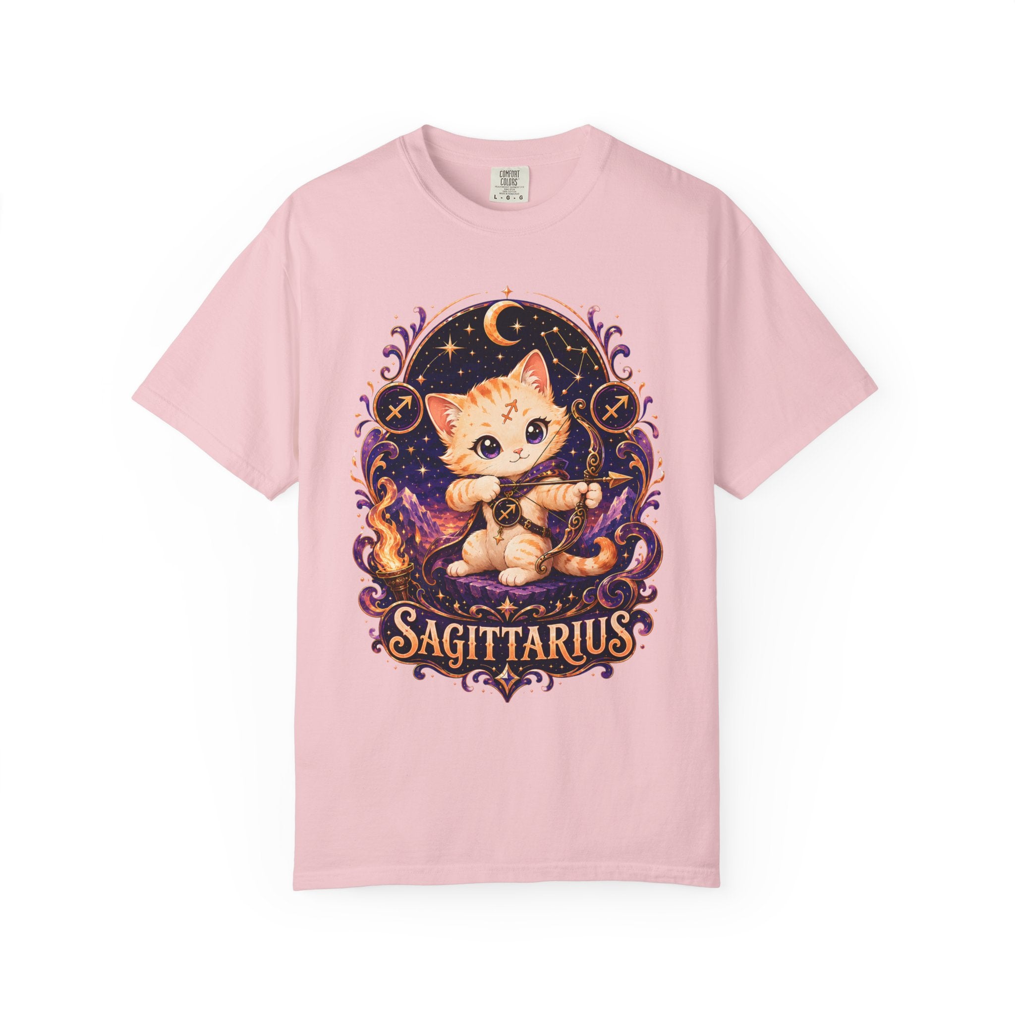 Sagittarius Zodiac Cat T-shirt | Astrological Cat Constellation Tee, Sagittarius TShirt
