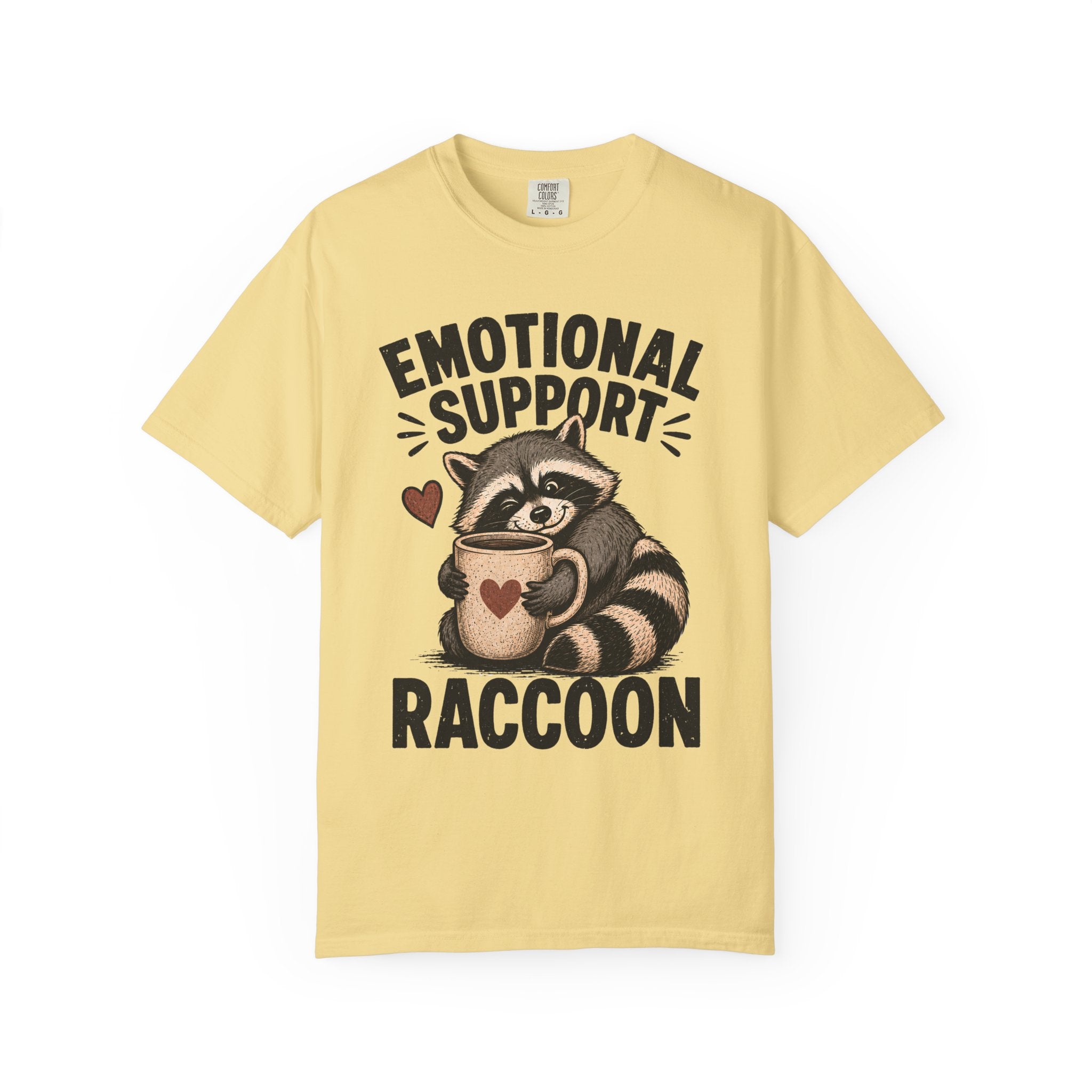 Emotional Support Raccoon Shirt, Funny Raccoon Mug Tee, Cute Animal Meme Shirt, Weird Cottagecore Animal Shirt, Cozy Raccoon Gift