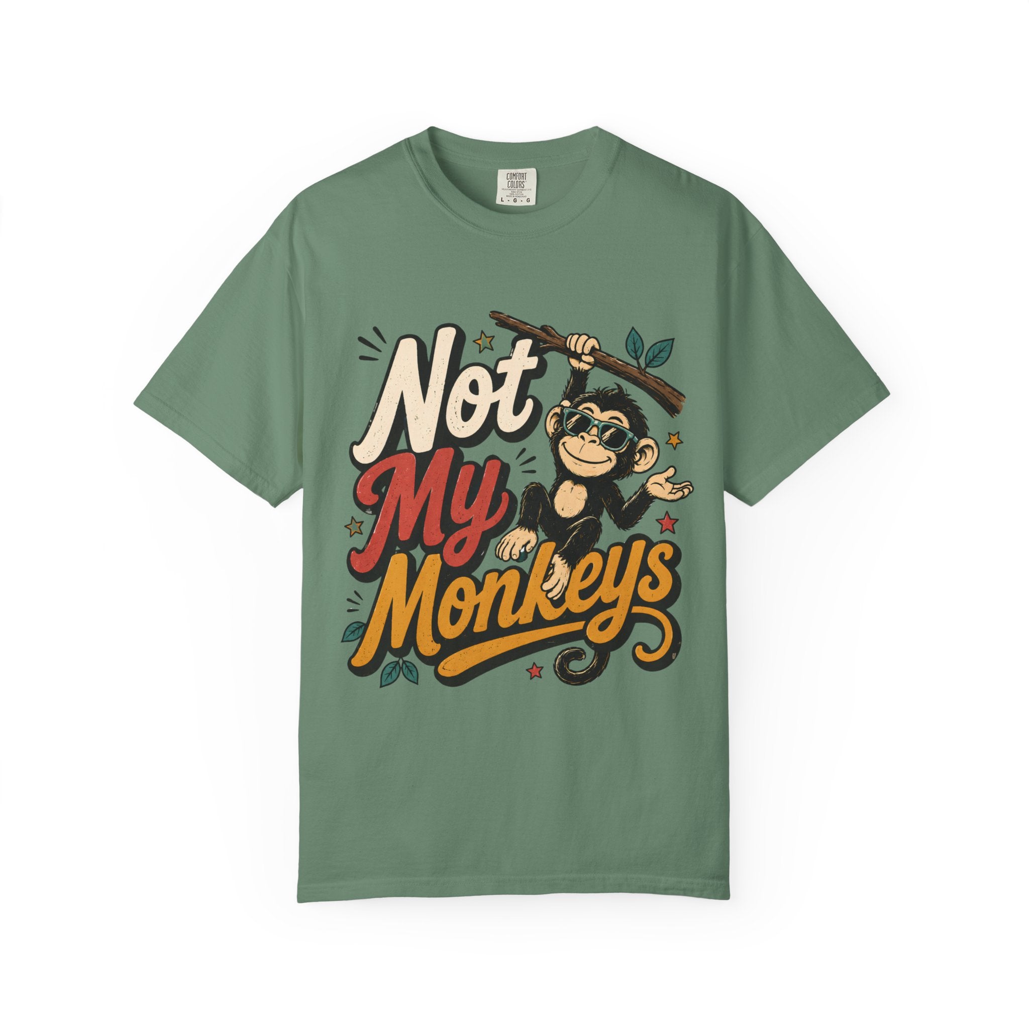 Not My Monkeys Not My Circus Shirt, Funny Monkey Graphic Tee, Comfort Colors Tee, Sarcastic Circus Tee, Oversized Boxy Tee