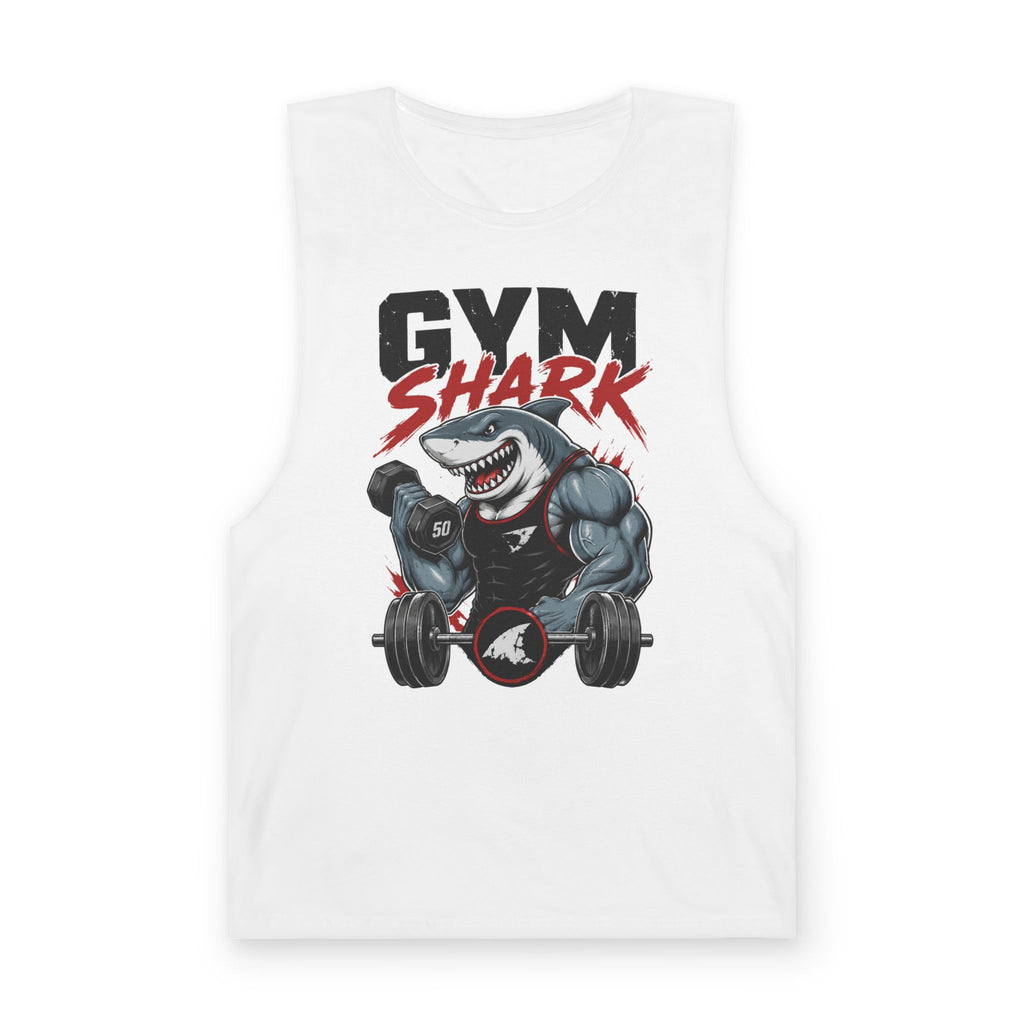 Shark Mode Gym Tank Top, Funny Workout Tank, Bodybuilding Shark Shirt, Weightlifting Muscle Tank, Fitness Gift for Men, Gym Lover Tank