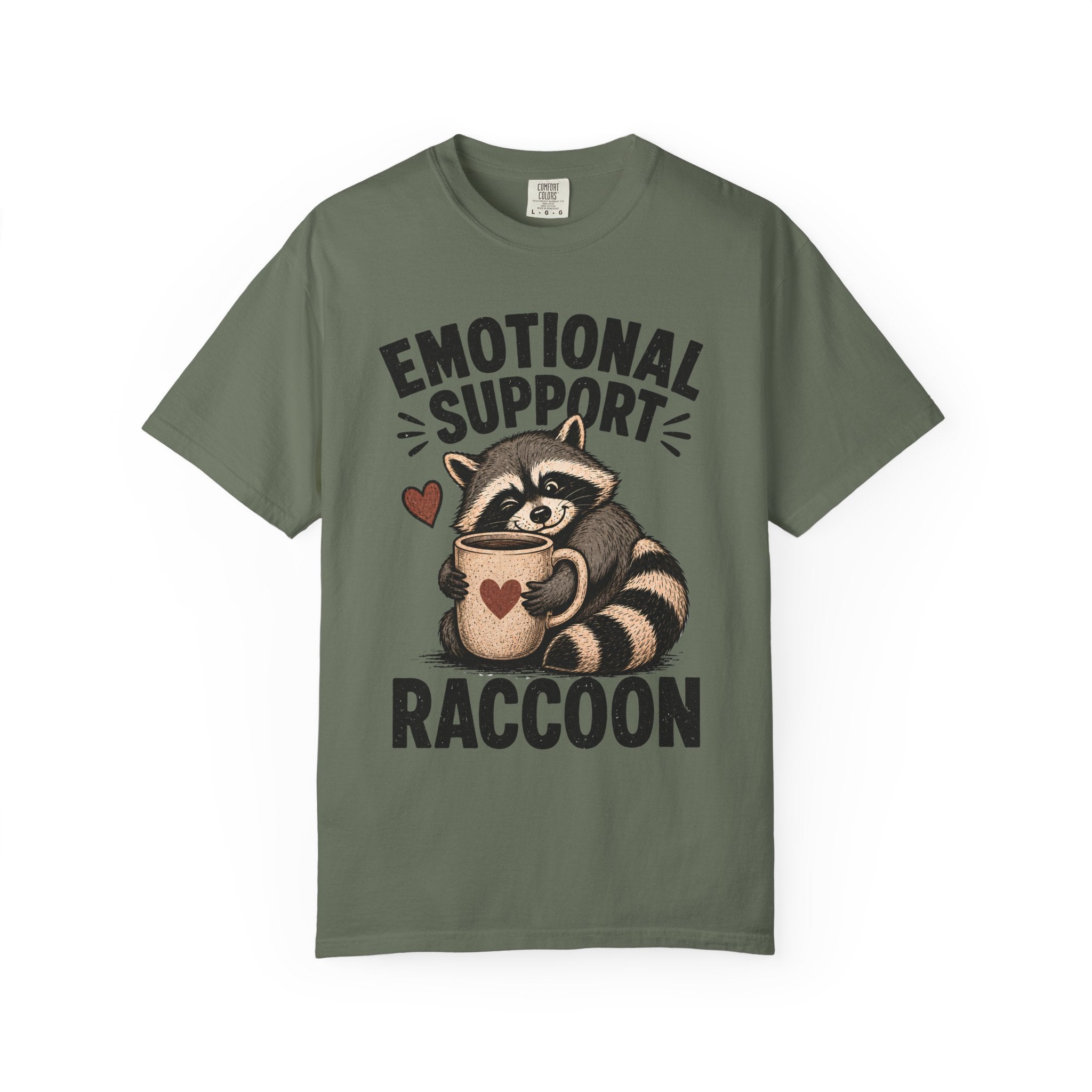 Emotional Support Raccoon Shirt, Funny Raccoon Mug Tee, Cute Animal Meme Shirt, Weird Cottagecore Animal Shirt, Cozy Raccoon Gift