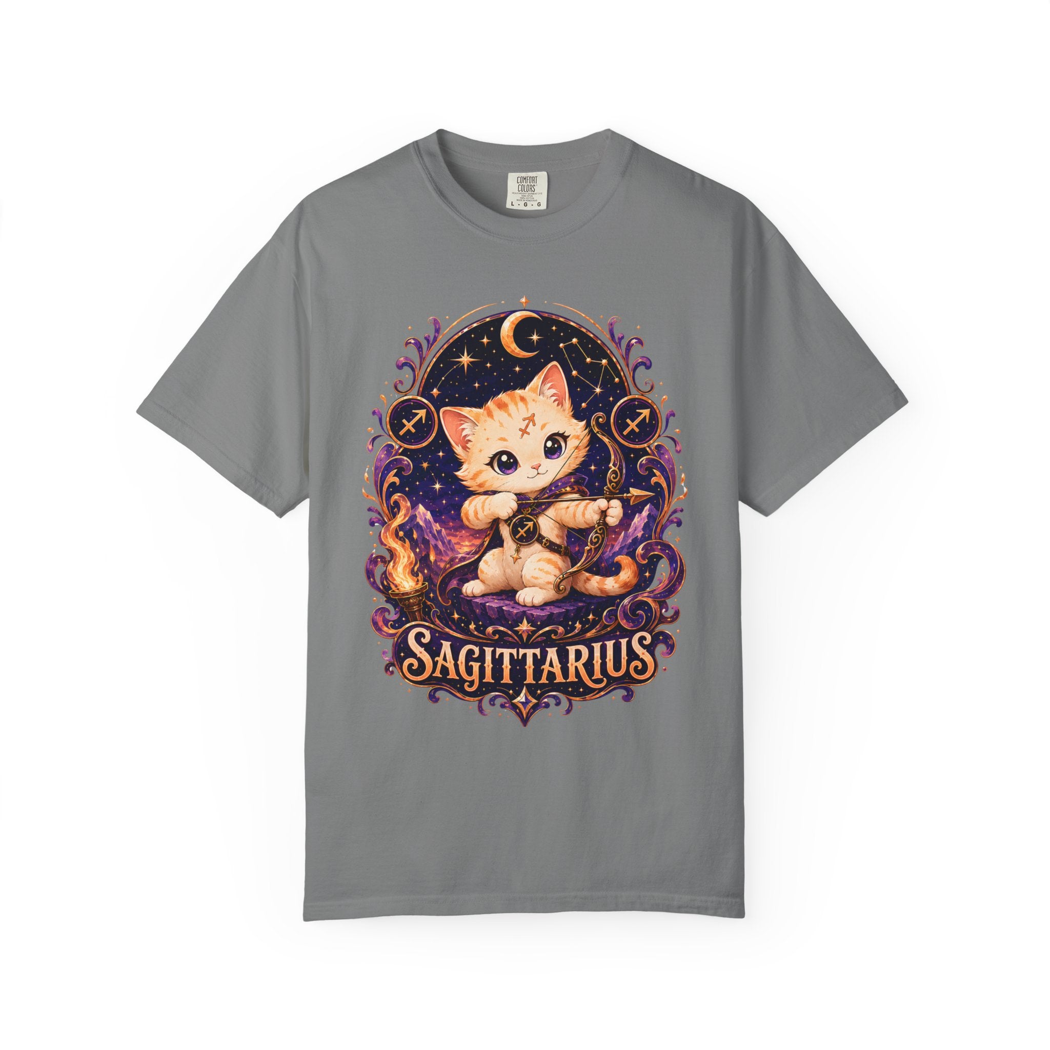Sagittarius Zodiac Cat T-shirt | Astrological Cat Constellation Tee, Sagittarius TShirt