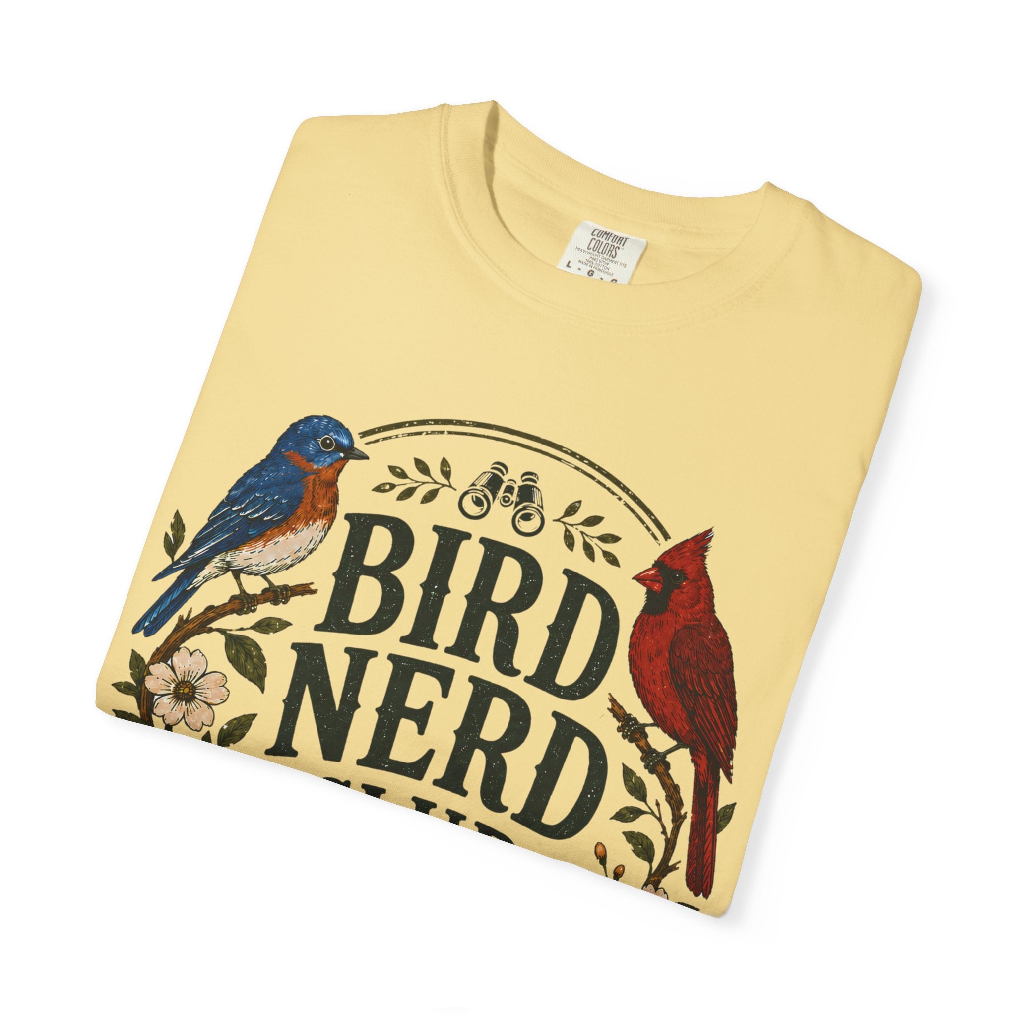 Bird Nerd Club Shirt, Birdwatching Shirt, Nature Lover Tee, Backyard Birder Gift, Cute Bird Lover Shirt, Botanical Bird Graphic Tee