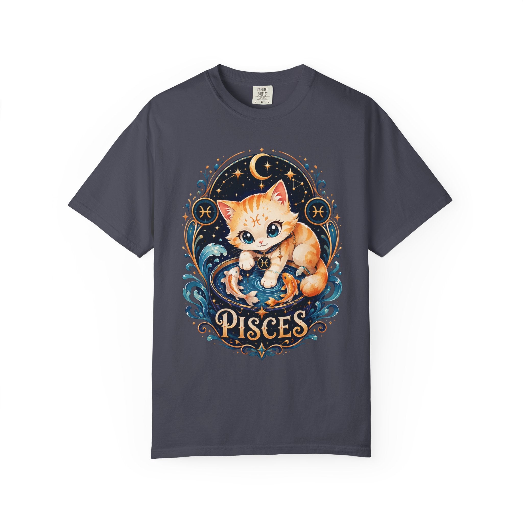 Pisces Cat Shirt, Cute Zodiac Kitty Tee, Astrology Cat Shirt, Pisces Gift, Kawaii Cat Lover Shirt, February March Birthday Tee