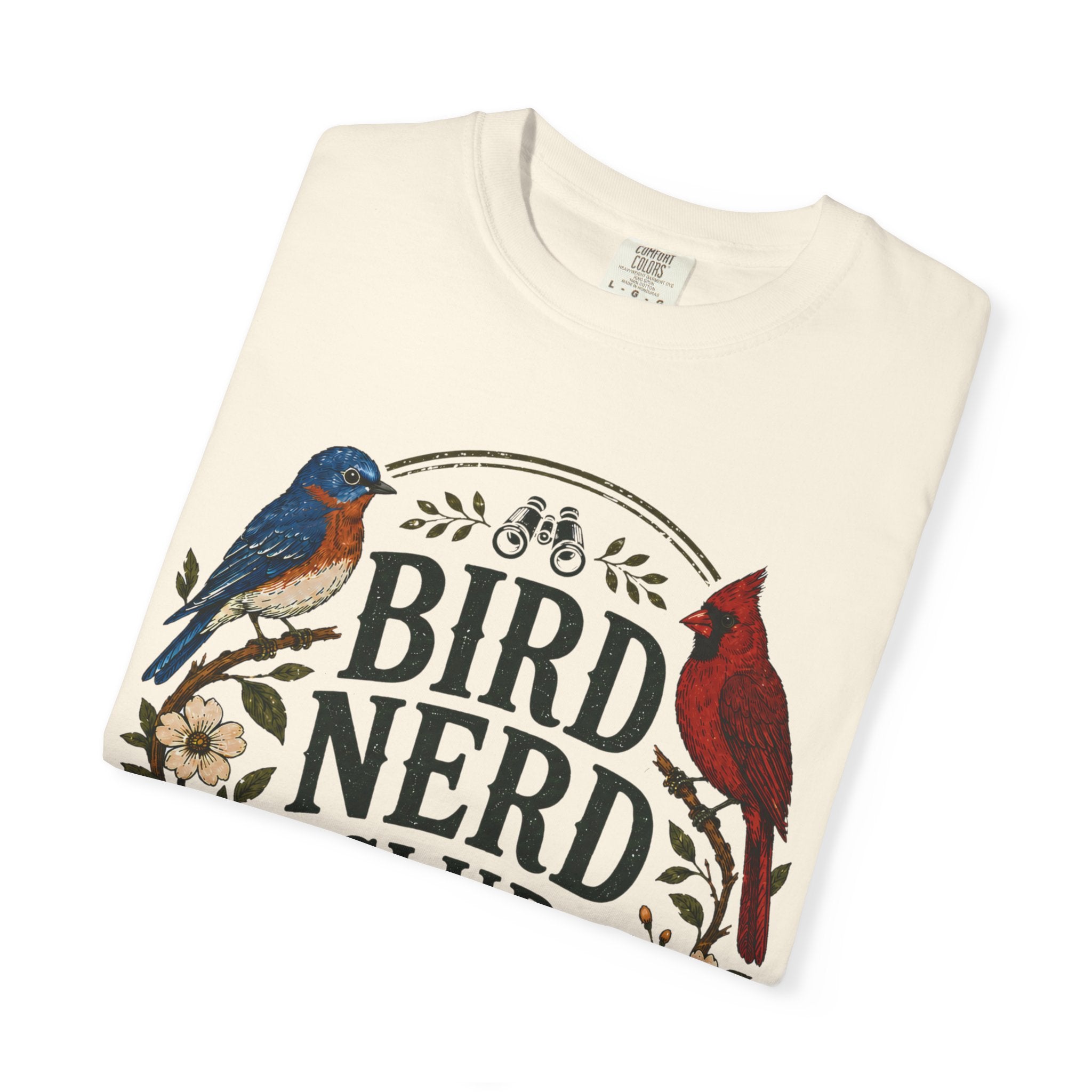 Bird Nerd Club Shirt, Birdwatching Shirt, Nature Lover Tee, Backyard Birder Gift, Cute Bird Lover Shirt, Botanical Bird Graphic Tee