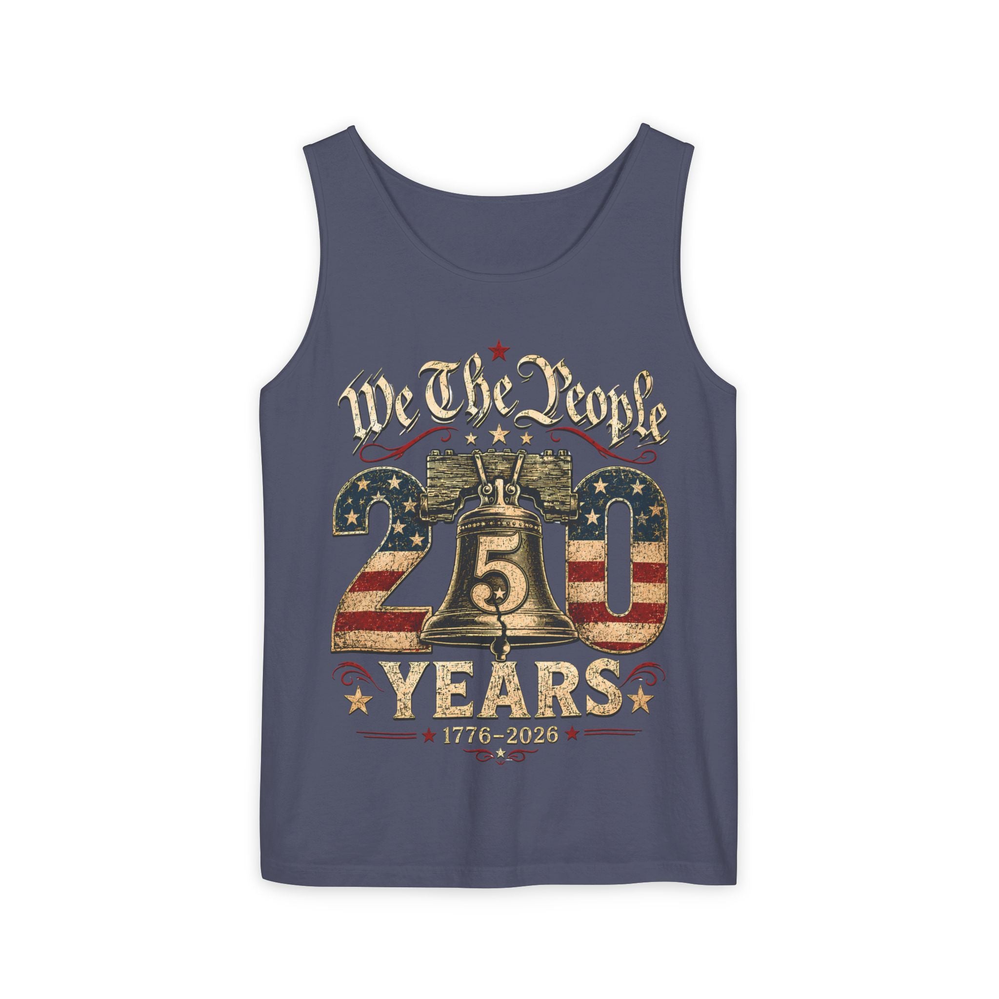 We The People 250 Years Shirt, 1776 2026 Patriotic Tank Top, America 250th Anniversary Tee, Liberty Bell Fourth of July Shirt