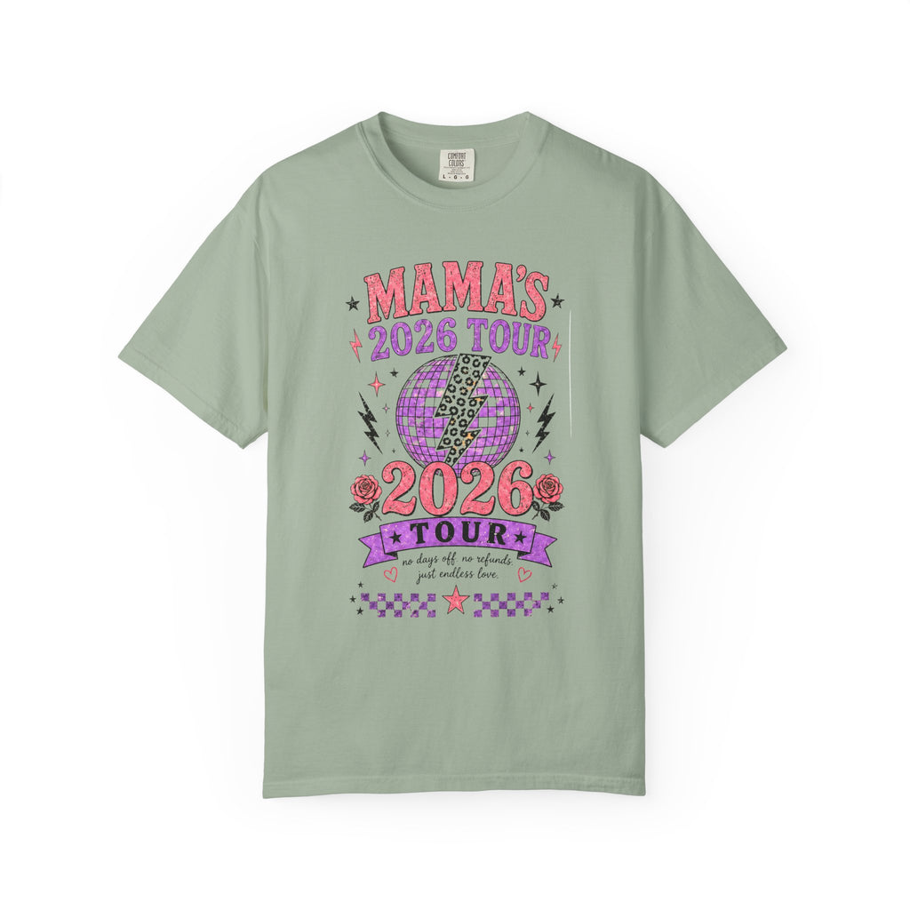 Mama Tour 2026 Shirt, Funny Motherhood Shirt, Retro Mom Graphic Tee, Comfort Colors Mom Shirt, Viral Mama Tour Dates Tee