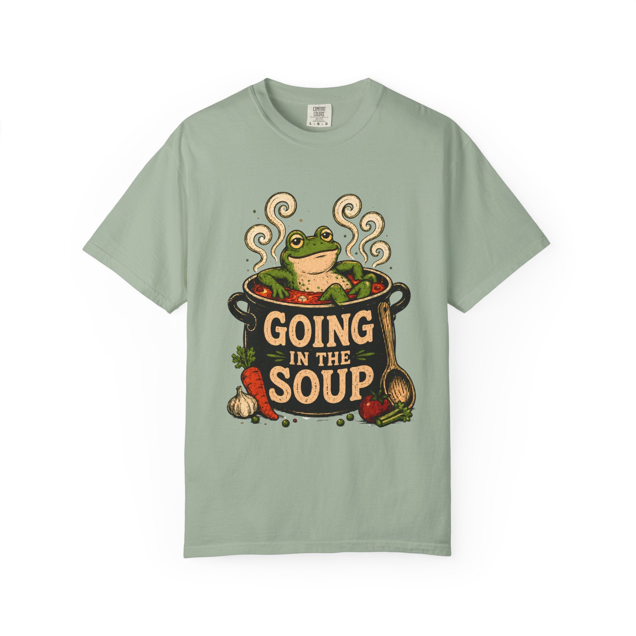 Going In The Soup Frog Shirt, Funny Frog Meme Tee, Weird Animal Shirt, Comfort Colors Frog Shirt, Cottagecore Humor Tee, Soup Lover Gift