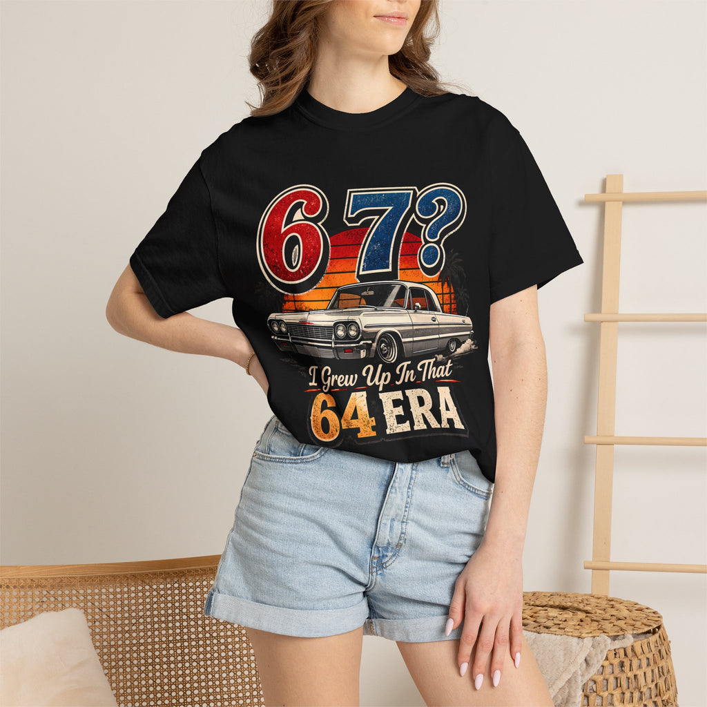 67? I Grew Up In That 64 Era Shirt, Classic Impala Car Tee, Vintage Lowrider Graphic Shirt, Funny Car Lover Gift