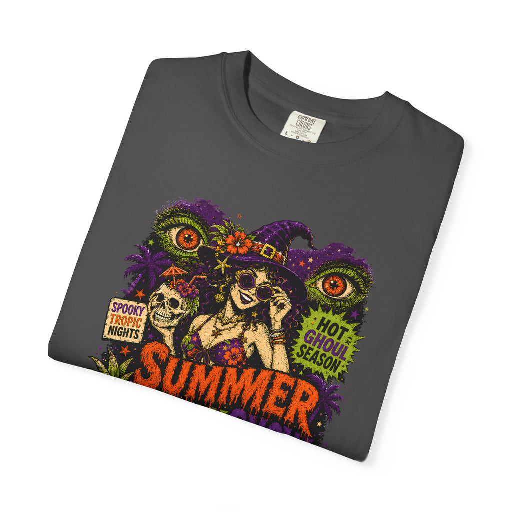 Summer Halloween Shirt, Spooky Tropical Witch Tee, Hot Ghoul Season Shirt, Retro Surf Horror Shirt, Halloween Beach Vacation Tee