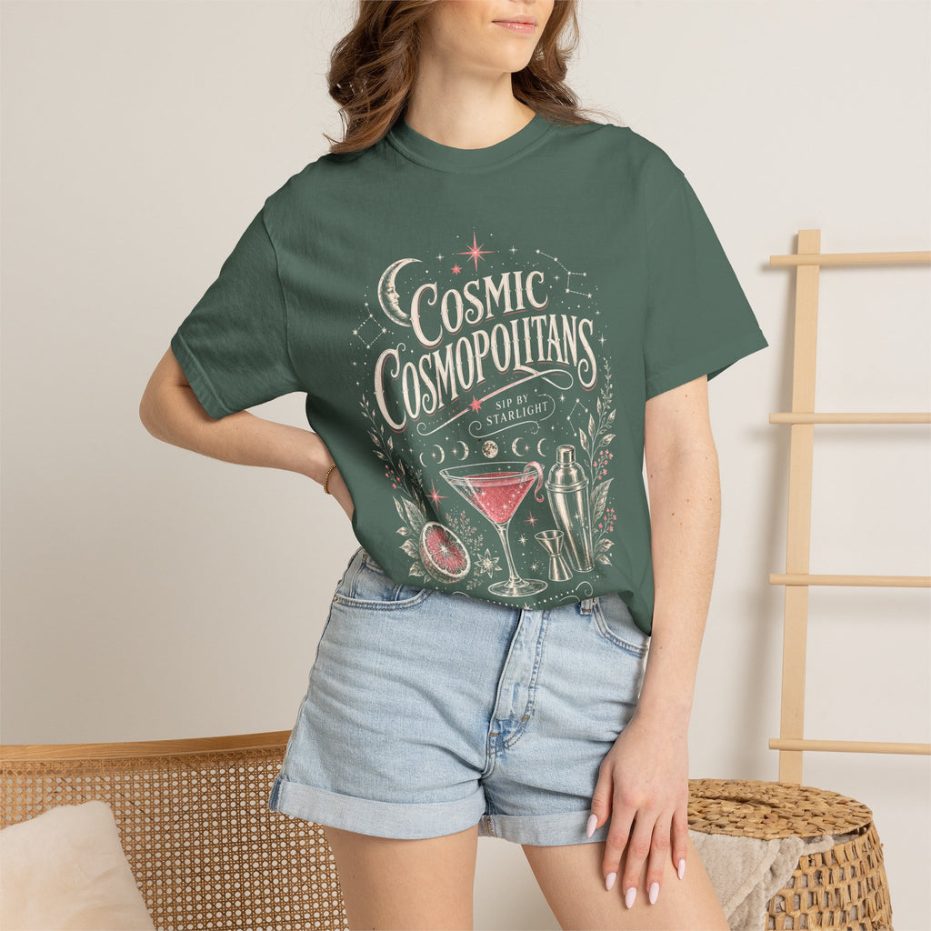 Cosmic Cosmopolitans Shirt, Celestial Cocktail Tee, Girls Night Out Shirt, Martini Lover Gift, Astrology Cocktail Shirt, Vintage Bar Tee