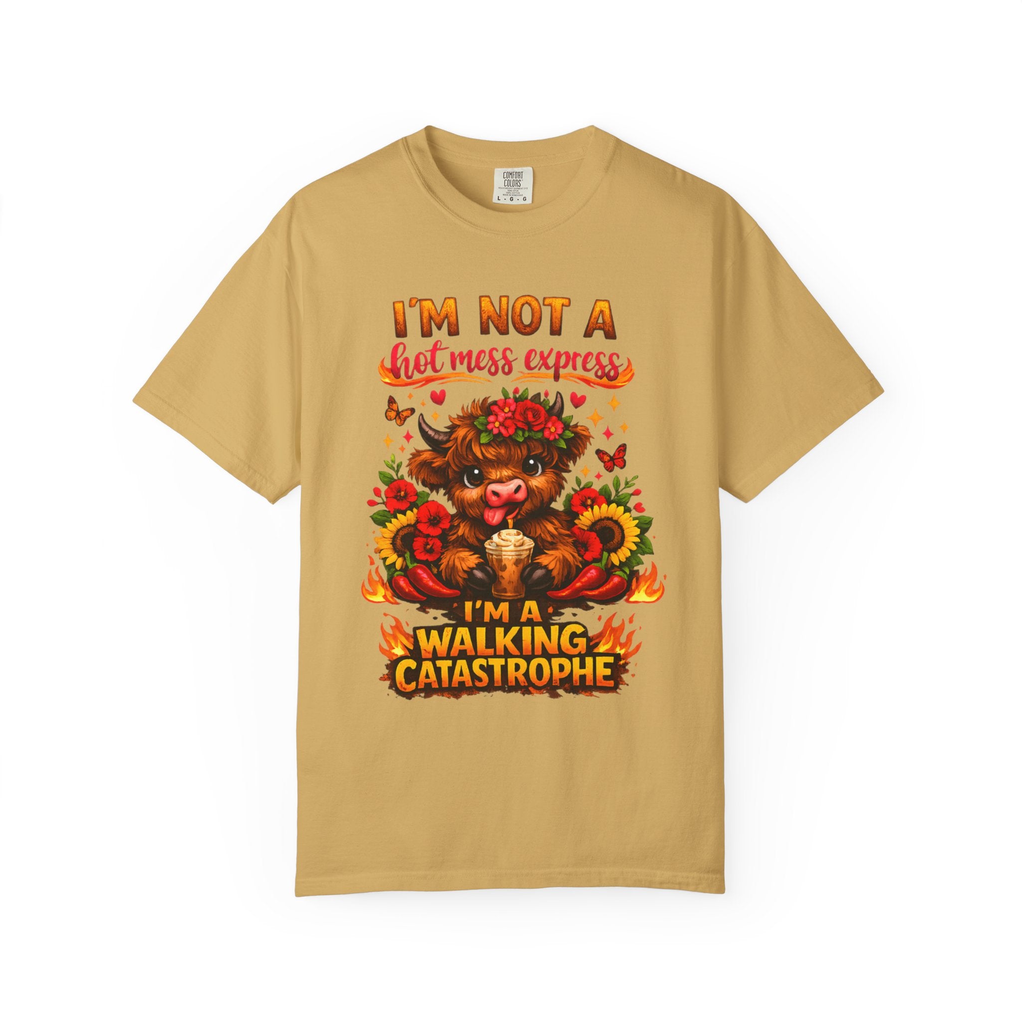 Cute Highland Cow Funny Tee T-Shirt | Comfort Colors