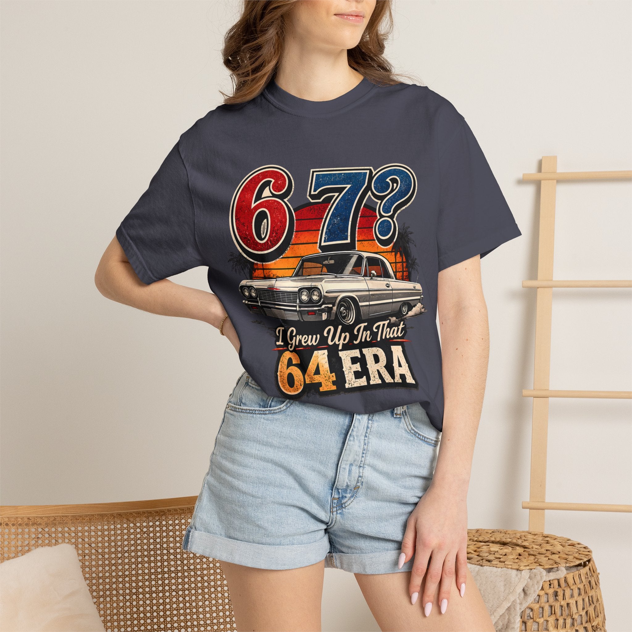 67? I Grew Up In That 64 Era Shirt, Classic Impala Car Tee, Vintage Lowrider Graphic Shirt, Funny Car Lover Gift