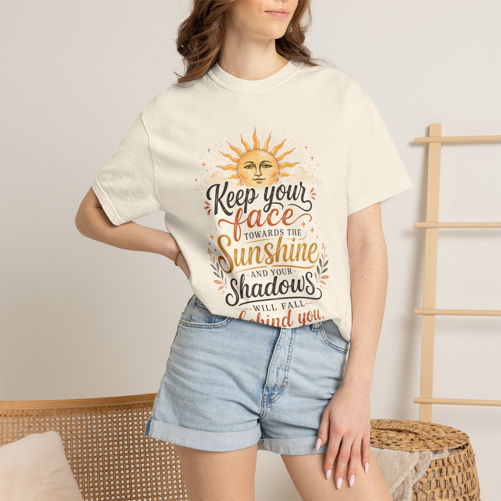 Keep Your Face Towards the Sunshine Shirt, Inspirational Quote Tee, Positive Affirmation Shirt, Sunshine Graphic Tee