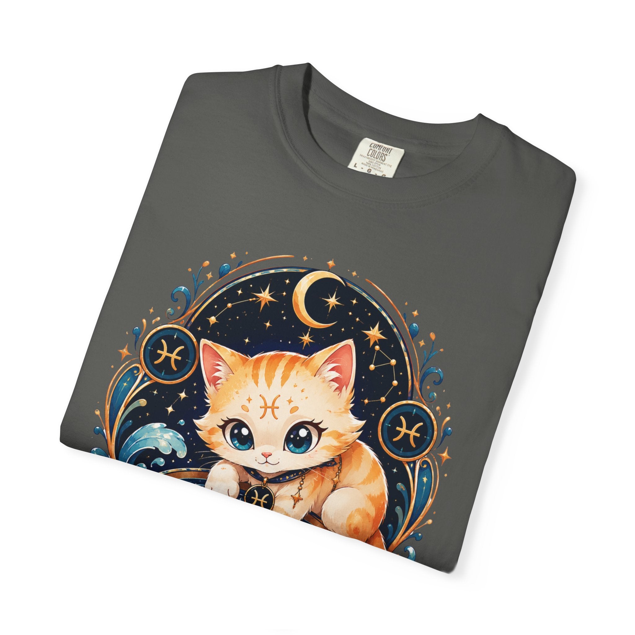 Pisces Cat Shirt, Cute Zodiac Kitty Tee, Astrology Cat Shirt, Pisces Gift, Kawaii Cat Lover Shirt, February March Birthday Tee