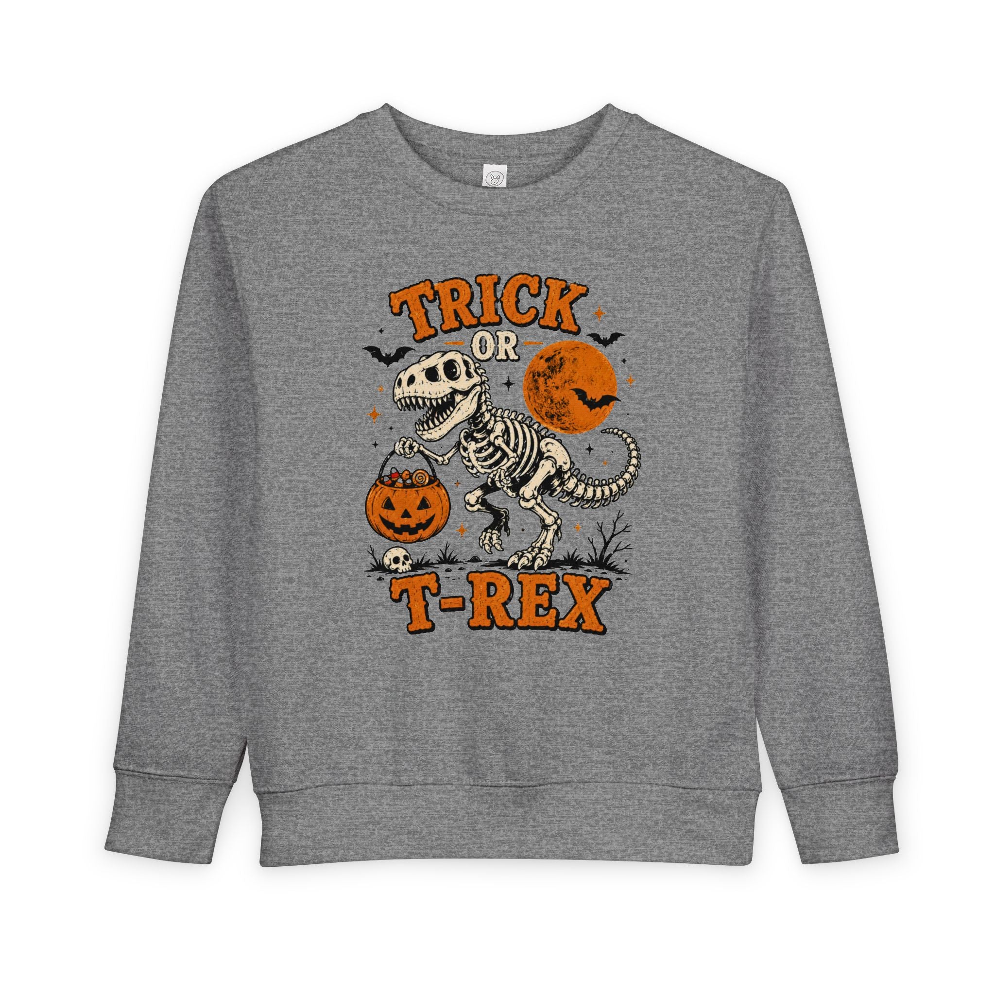 Trick Or TRex Toddler Sweatshirt, Halloween Dinosaur Sweatshirt, Cute Skeleton T Rex Sweatshirt, Kids Halloween Sweatshirt