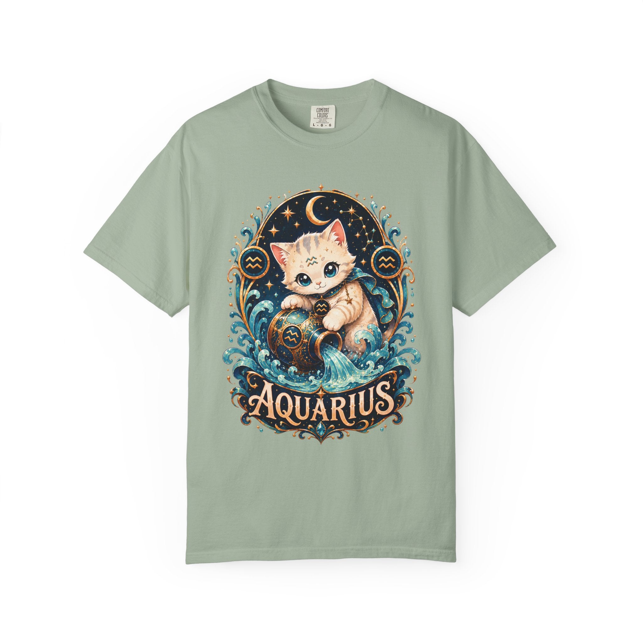 Aquarius Cat horoscope shirt | T-Shirt