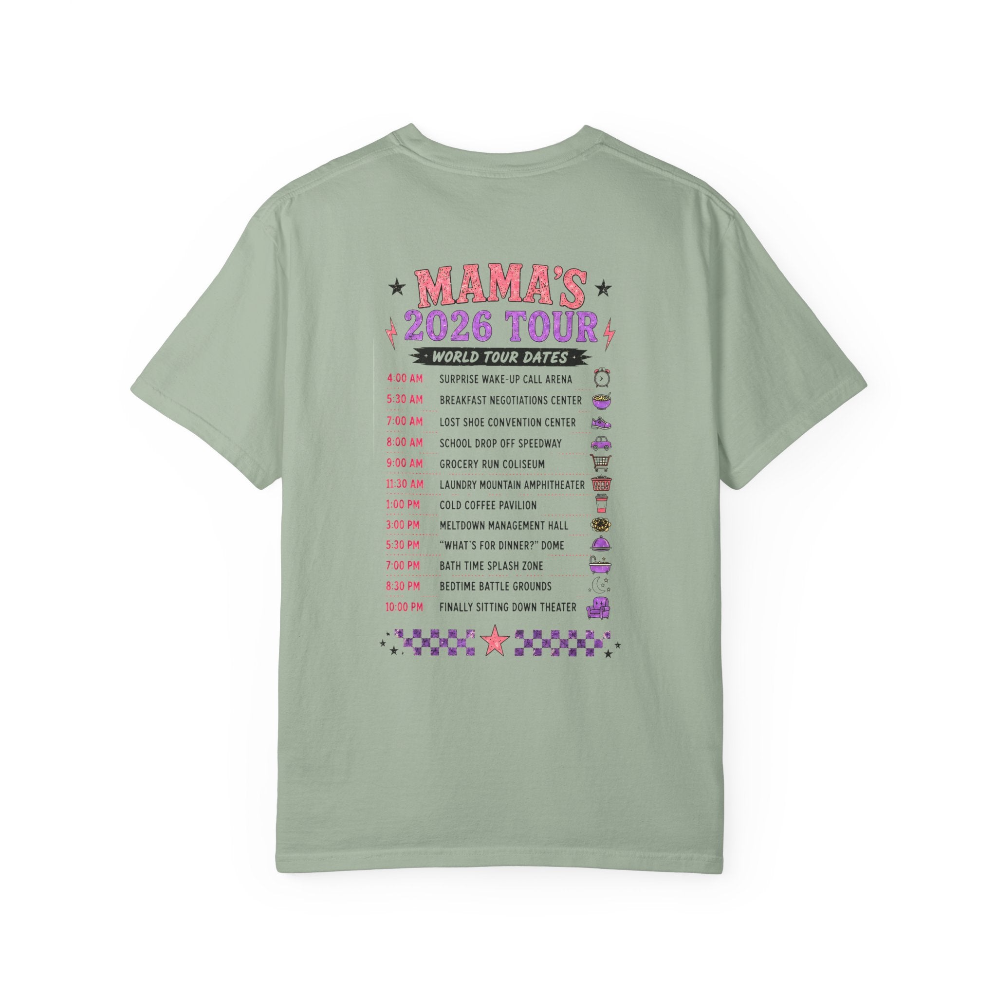 Mama Tour 2026 Shirt, Funny Motherhood Shirt, Retro Mom Graphic Tee, Comfort Colors Mom Shirt, Viral Mama Tour Dates Tee