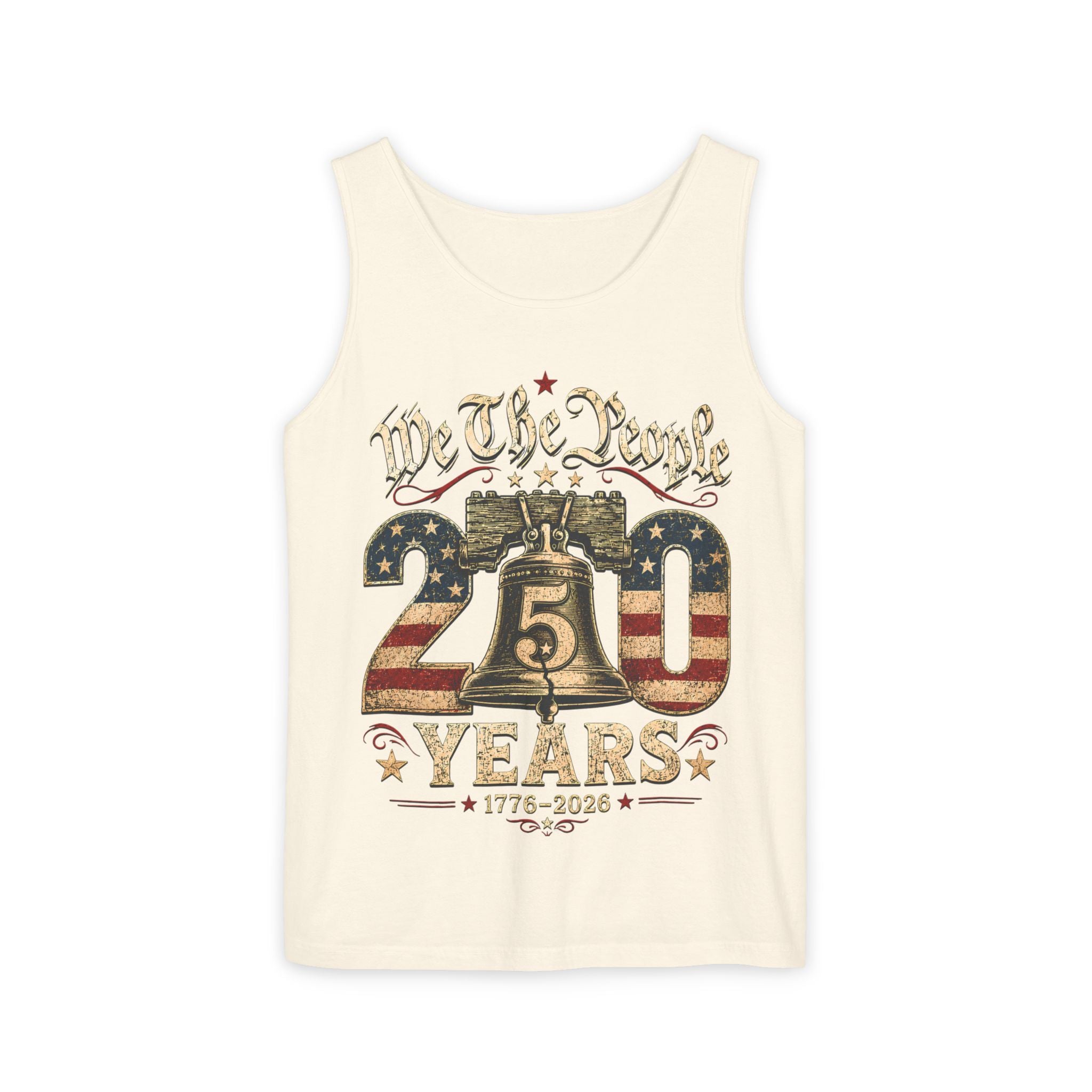 We The People 250 Years Shirt, 1776 2026 Patriotic Tank Top, America 250th Anniversary Tee, Liberty Bell Fourth of July Shirt