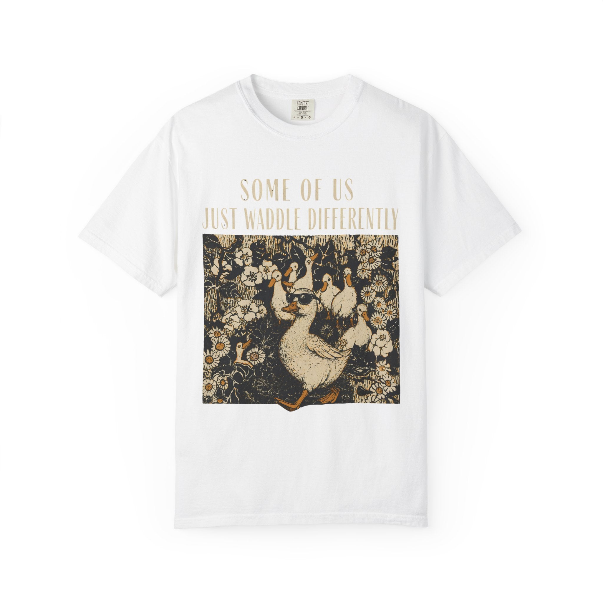 Funny Duck Shirt, Some Of Us Just Waddle Differently Tee, Cute Duck Lover Gift, Cottagecore Animal Shirt, Sarcastic Graphic Tee