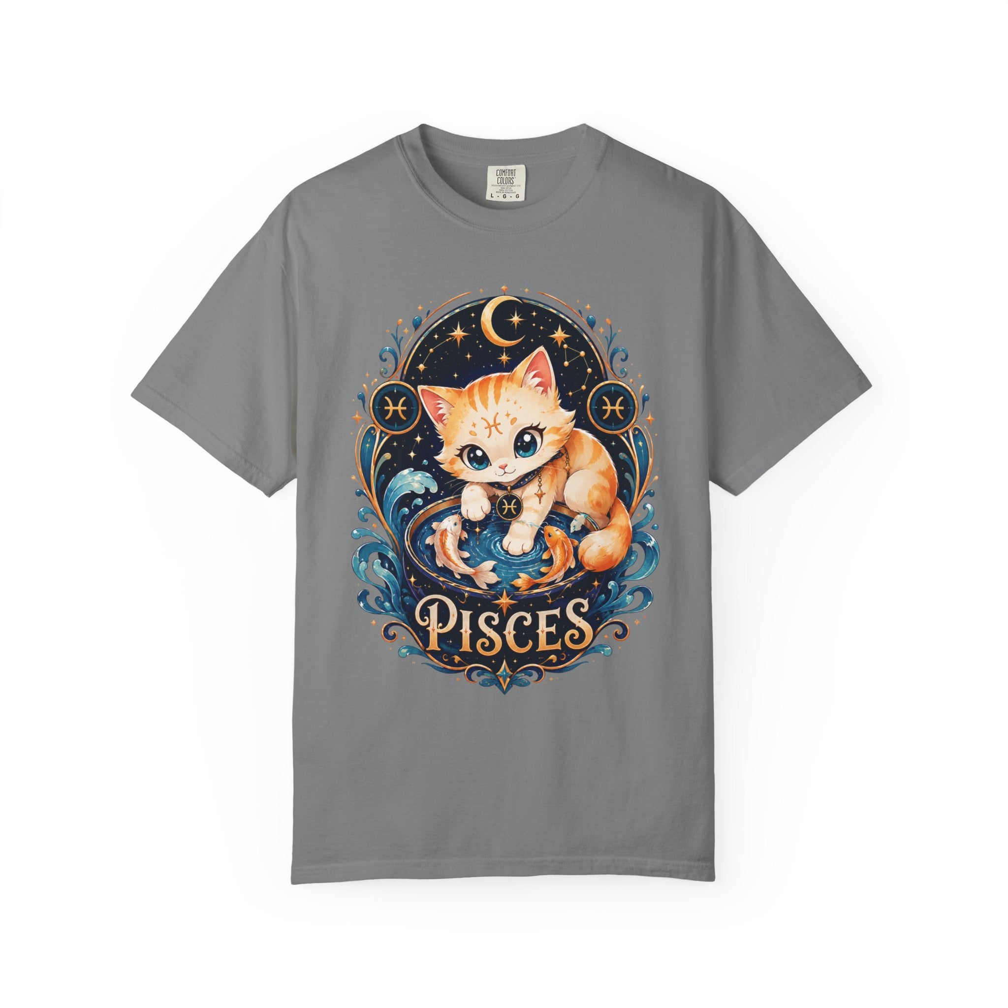 Pisces Cat Shirt, Cute Zodiac Kitty Tee, Astrology Cat Shirt, Pisces Gift, Kawaii Cat Lover Shirt, February March Birthday Tee