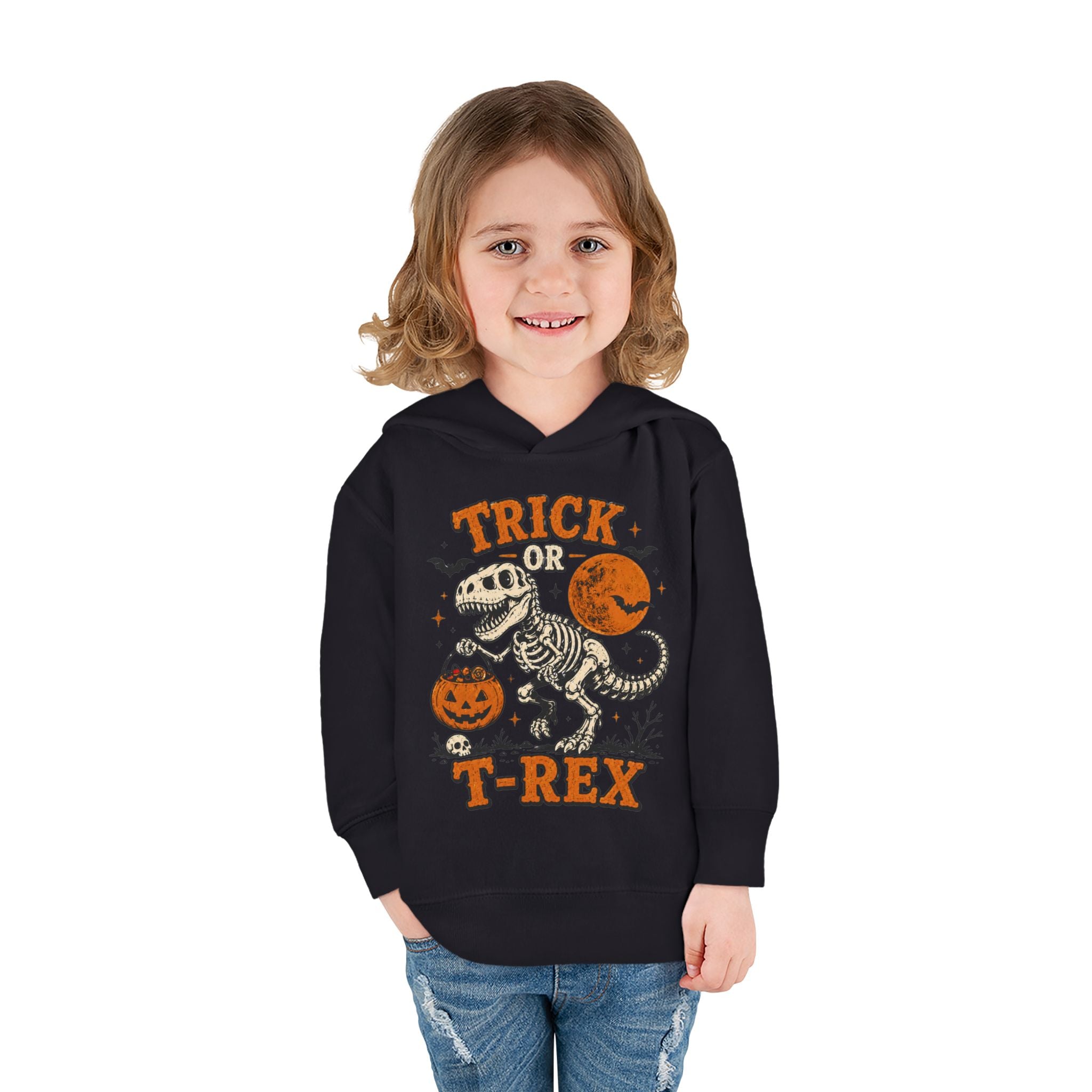 Trick Or T-Rex Toddler Hoodie, Halloween Dinosaur Hoodie, Cute Skeleton T Rex Sweatshirt, Kids Halloween Hoodie, Toddler Fall Outfit