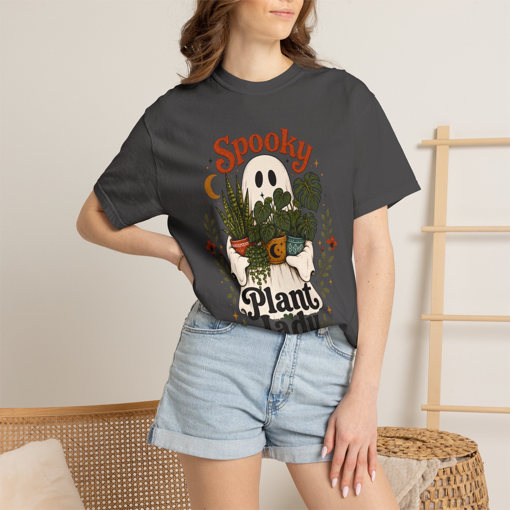 Spooky Plant Lady Halloween Shirt | Cute Pumpkin Potted Plants Tee