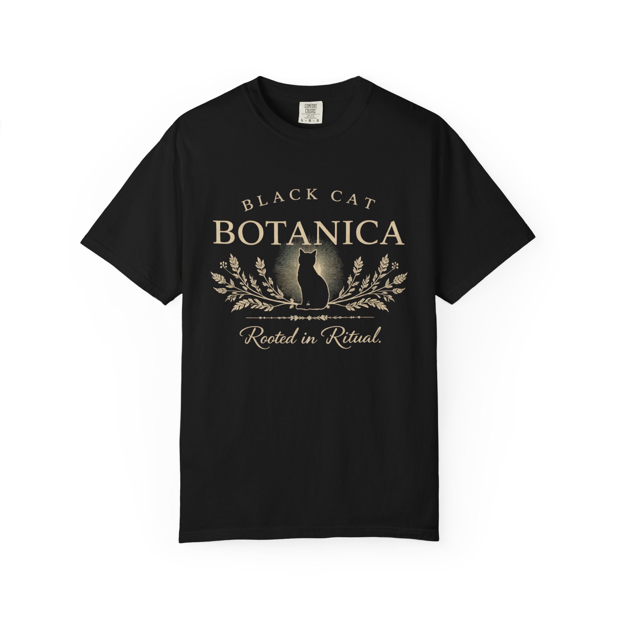 Black Cat Botanica Logo Tee — Rooted in Ritual