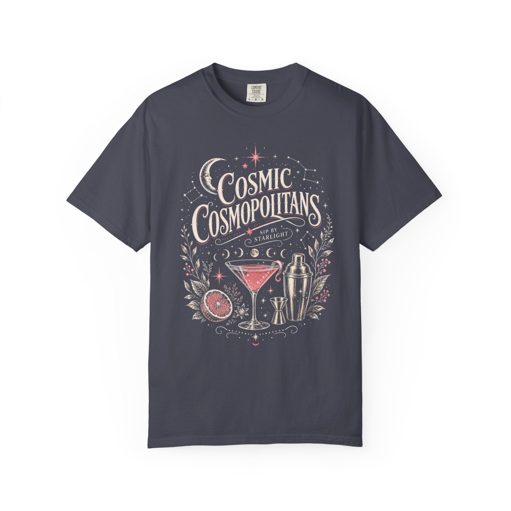 Cosmic Cosmopolitans Shirt, Celestial Cocktail Tee, Girls Night Out Shirt, Martini Lover Gift, Astrology Cocktail Shirt, Vintage Bar Tee