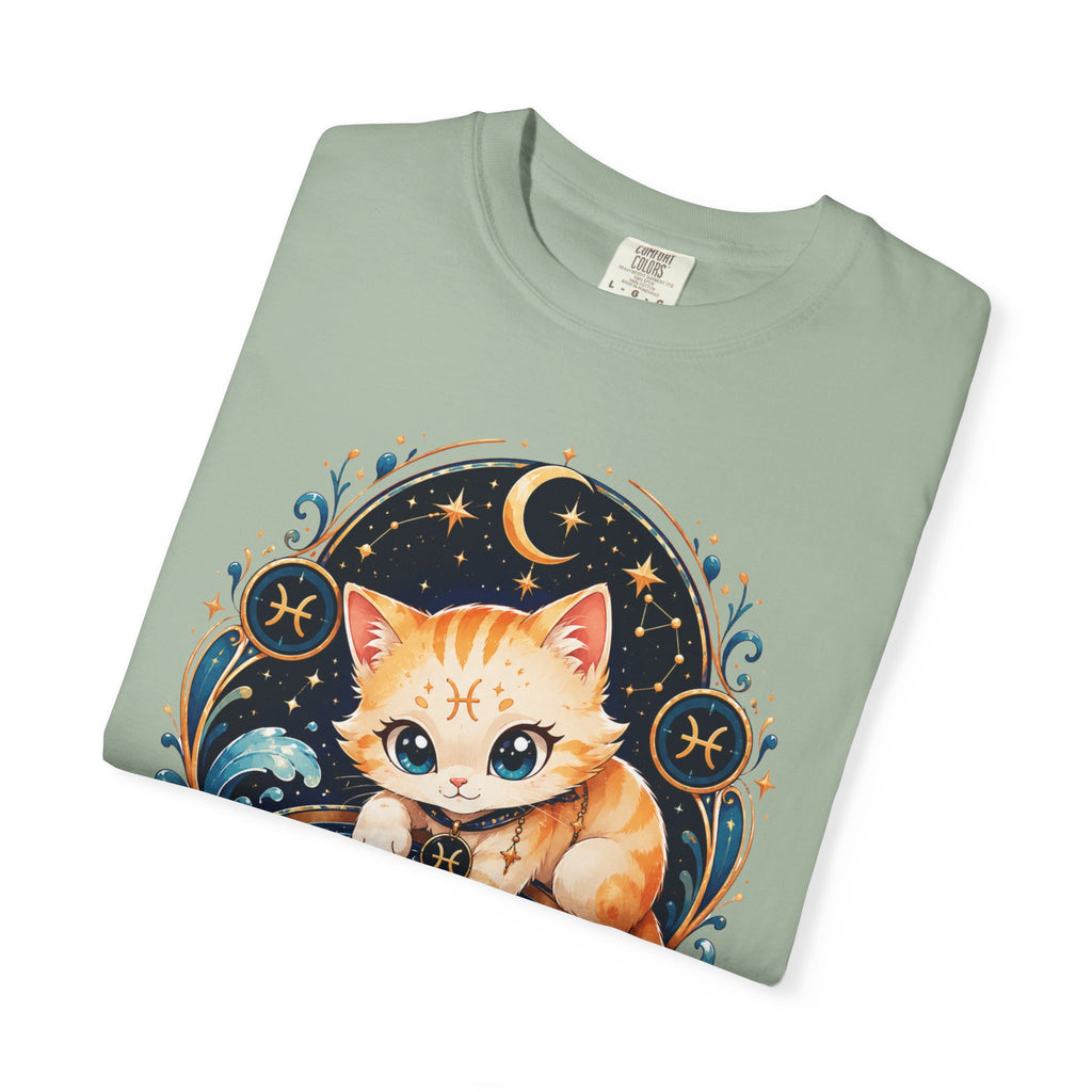Pisces Cat Shirt, Cute Zodiac Kitty Tee, Astrology Cat Shirt, Pisces Gift, Kawaii Cat Lover Shirt, February March Birthday Tee