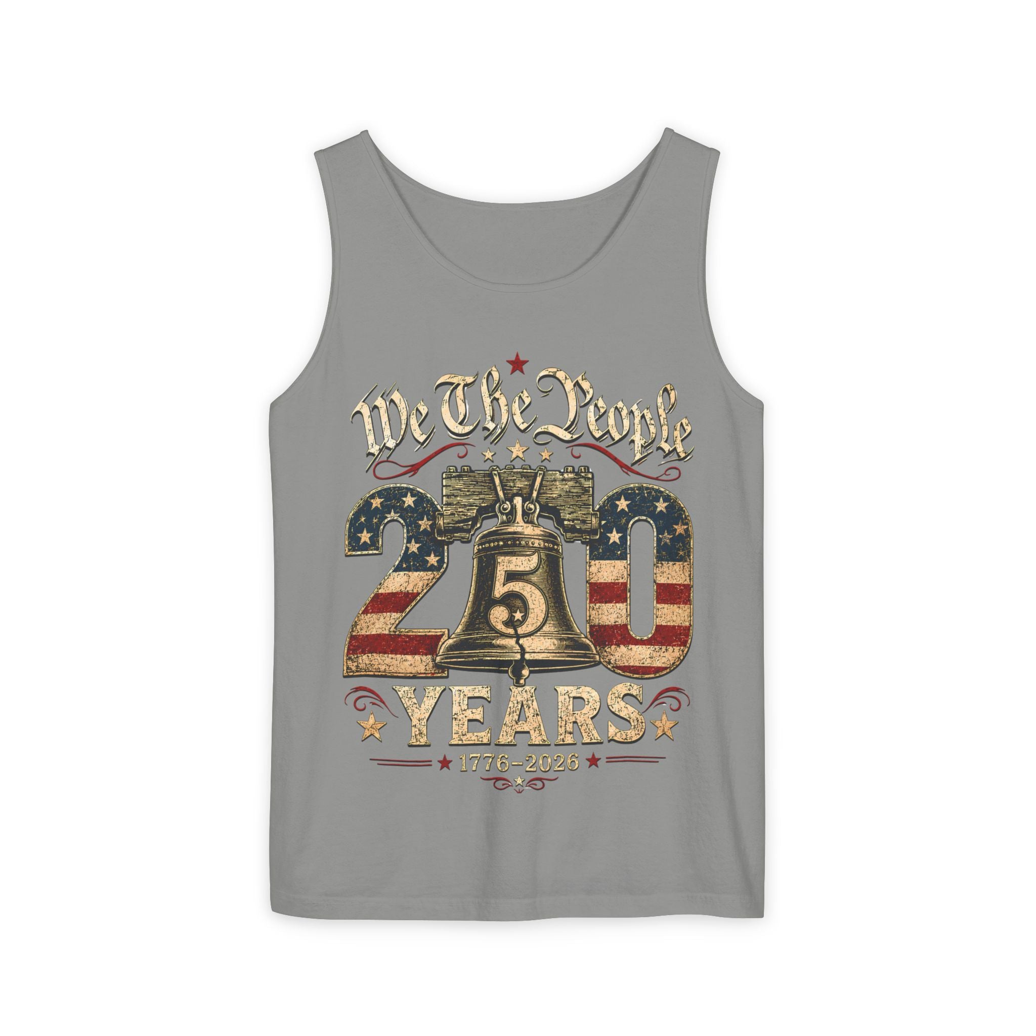We The People 250 Years Shirt, 1776 2026 Patriotic Tank Top, America 250th Anniversary Tee, Liberty Bell Fourth of July Shirt