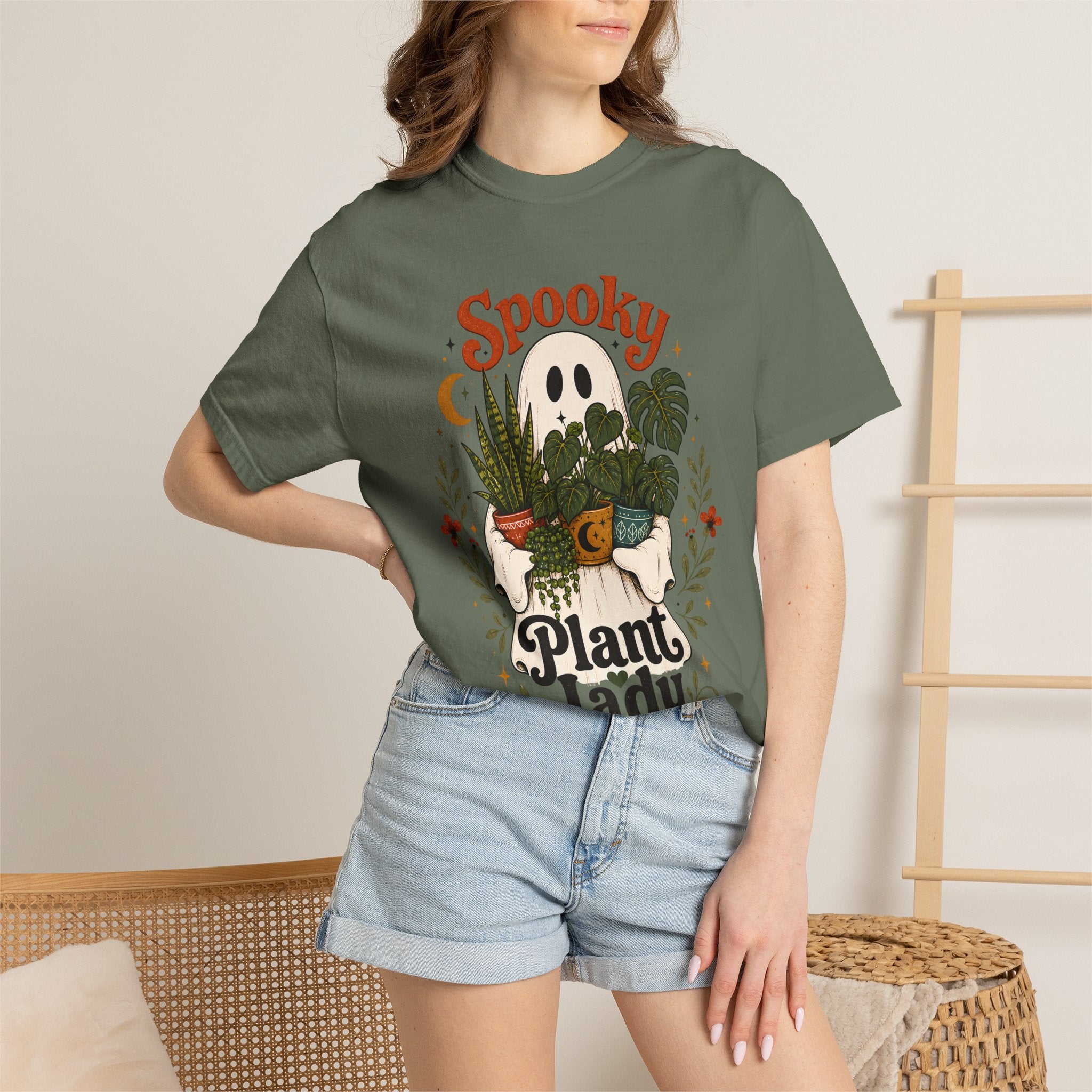 Spooky Plant Lady Halloween Shirt | Cute Pumpkin Potted Plants Tee