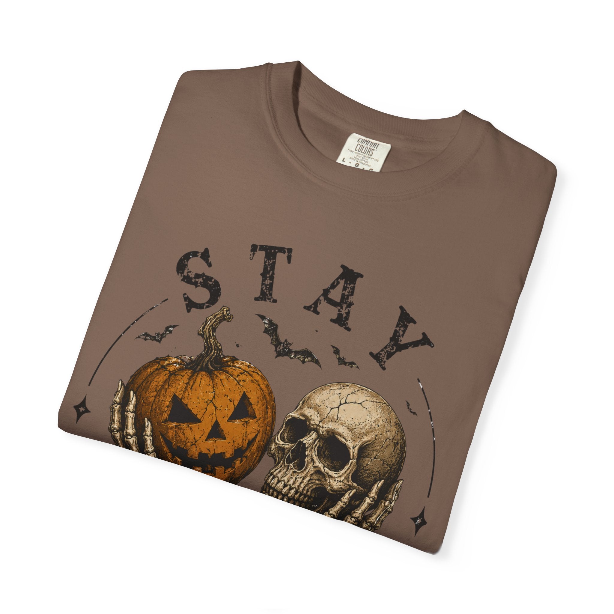 Stay Creepy Shirt, Halloween Pumpkin Skull Tee, Vintage Spooky Graphic Shirt, Jack O Lantern Skeleton Hands Tee, Cute Creepy Halloween Gift